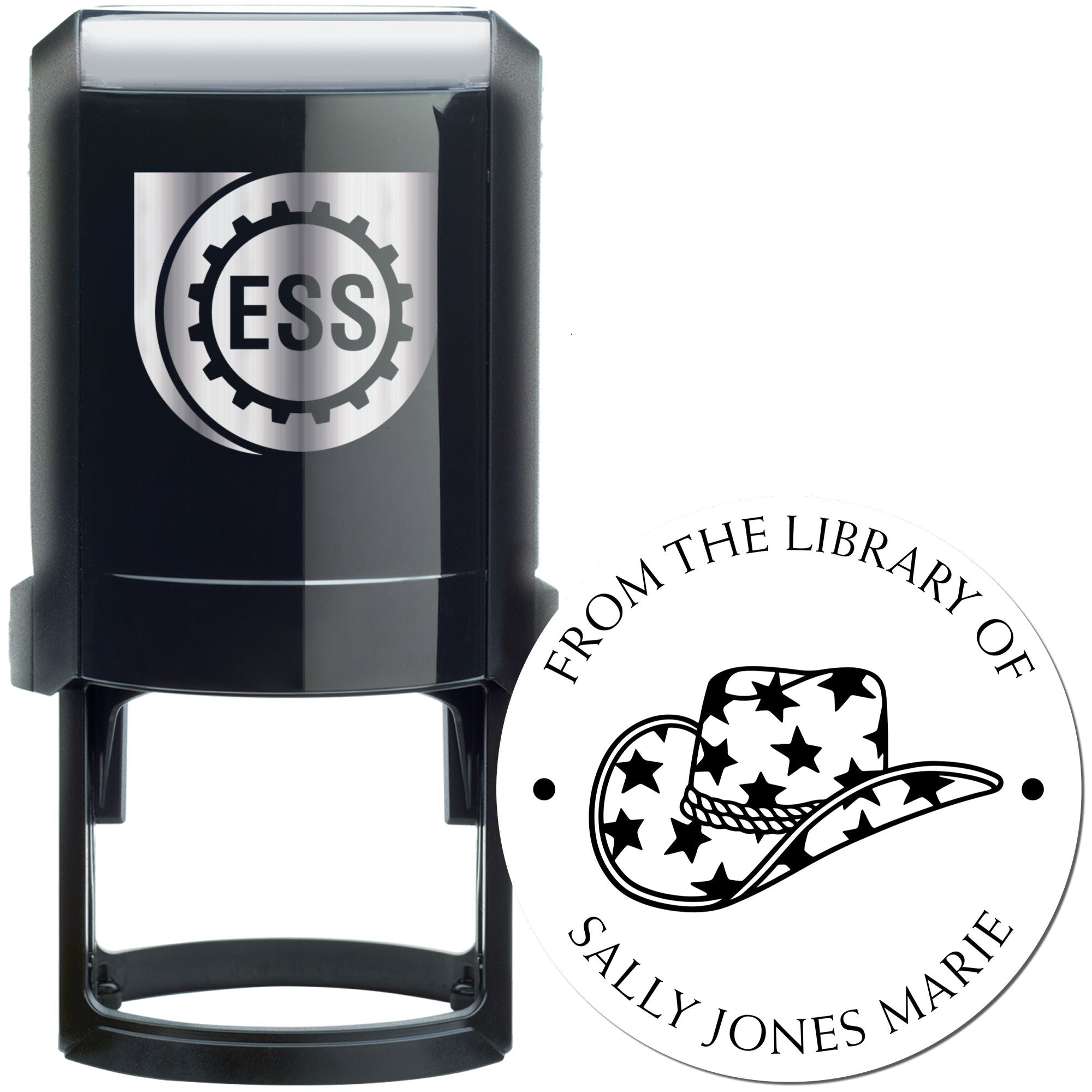 Self-Inking Starry Cowgirl Custom Book Lover Stamp - Engineer Seal Stamps