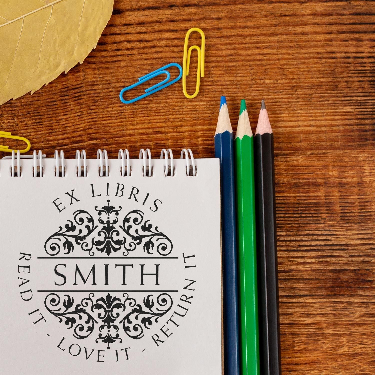 Wood Handle Royally Named Customized From The Library Of Stamp