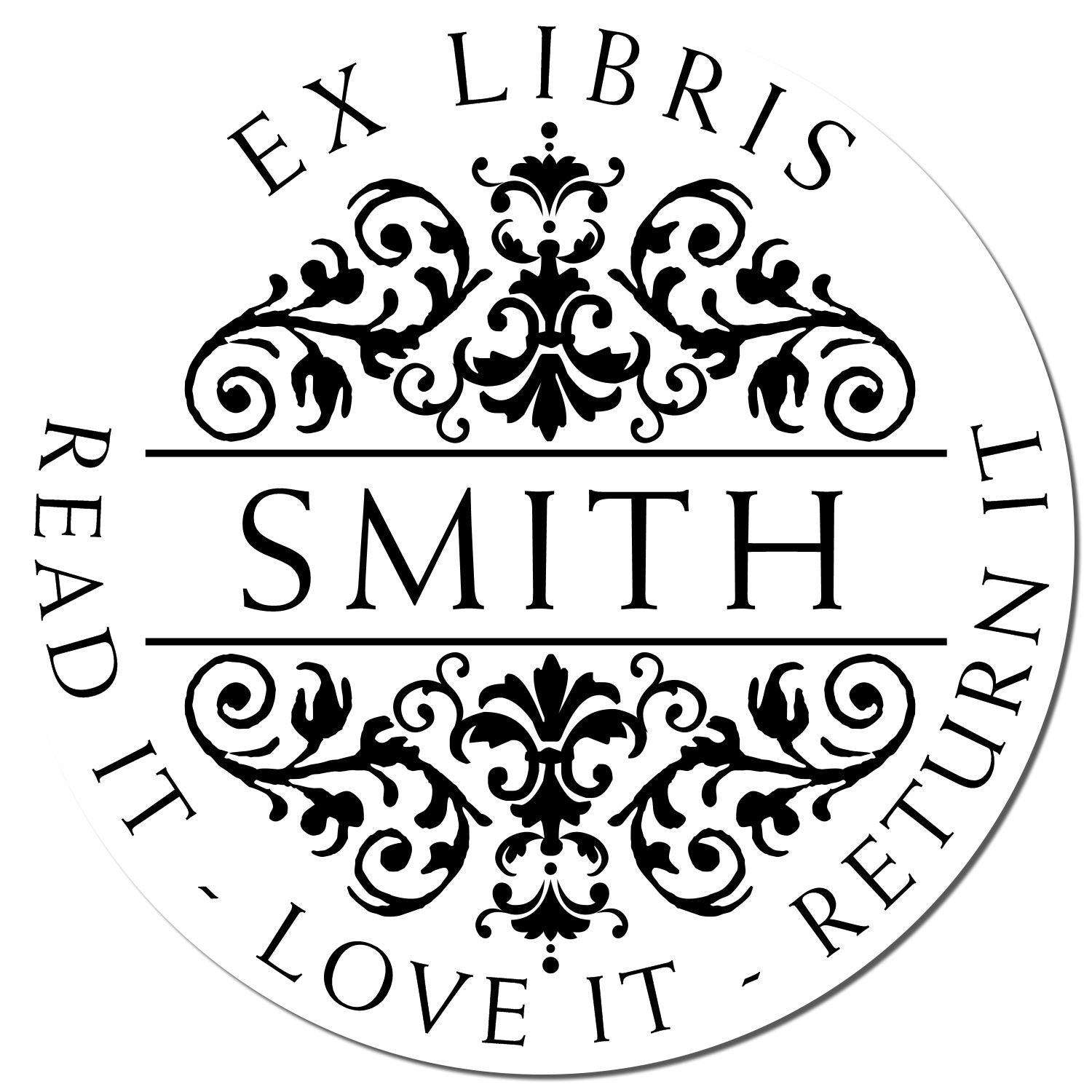 Pre-Inked Royally Named Custom Made Private Library Stamp - Engineer Seal Stamps