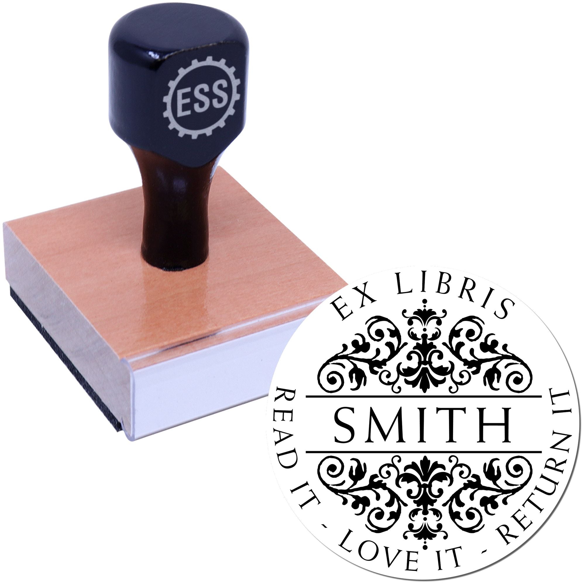 Wood Handle Royally Named Customized From The Library Of Stamp