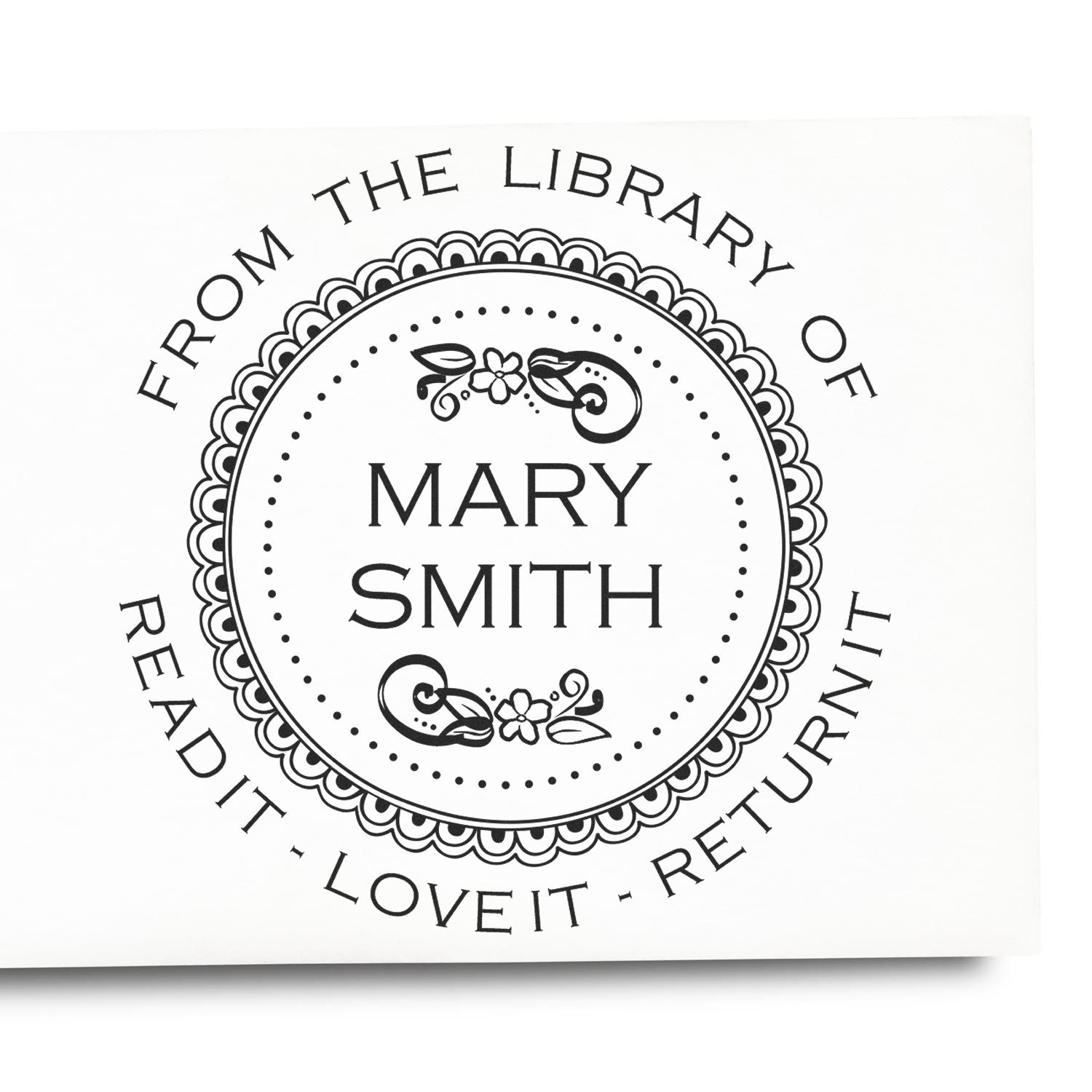 Pre-Inked Preppy Name Custom Made Read It Stamp - Engineer Seal Stamps