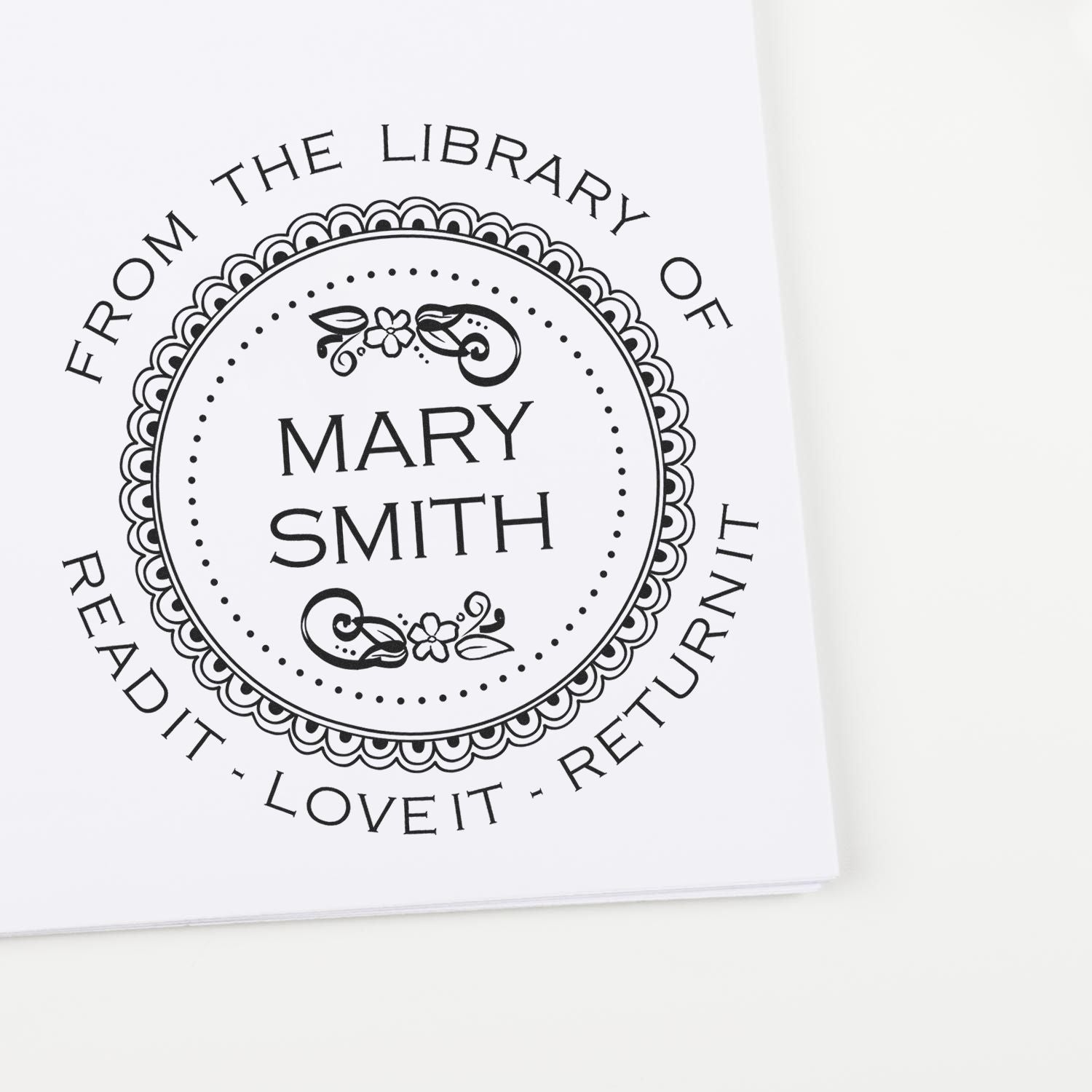 PSI Pre-Inked Preppy Name Custom Made Bibliophile Stamp - Engineer Seal Stamps