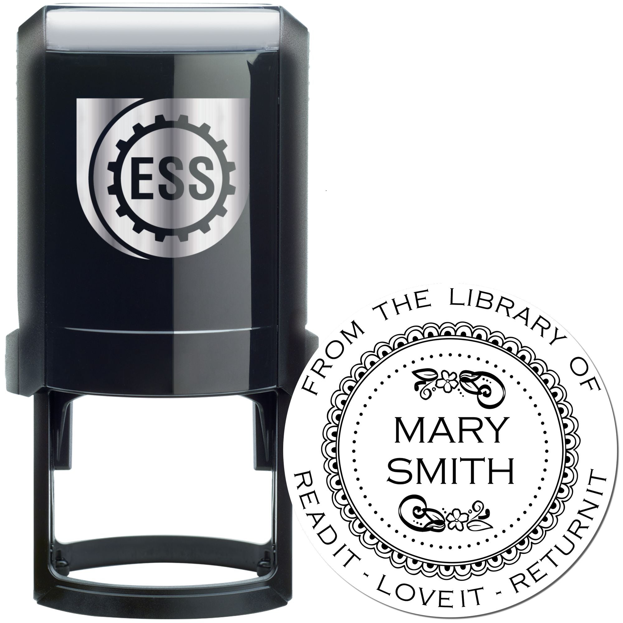 Self-Inking Preppy Name Custom Book Ownership Stamp - Engineer Seal Stamps