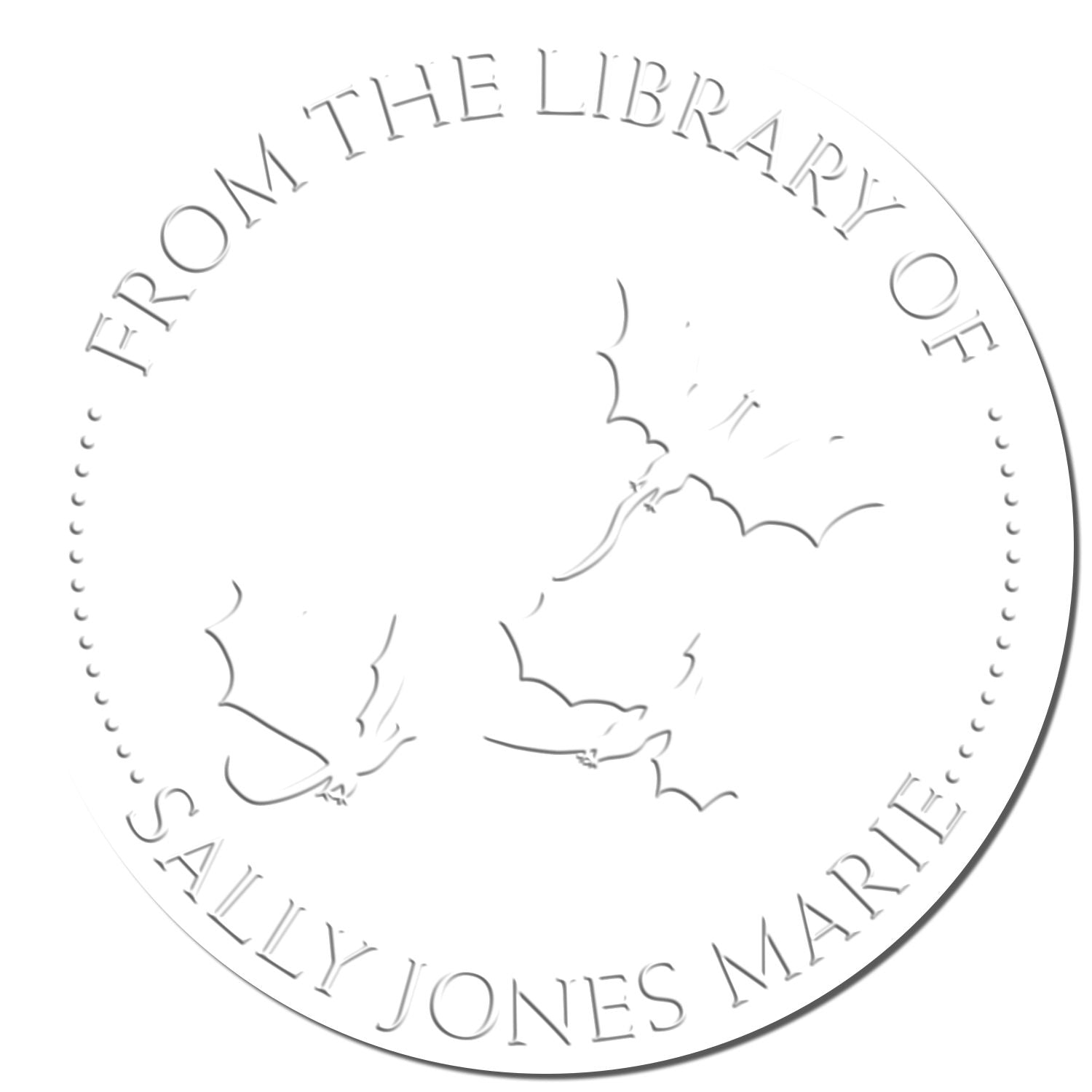 Soft Secretive Dragons Personalized Belongs To Embossed Stamp - Engineer Seal Stamps