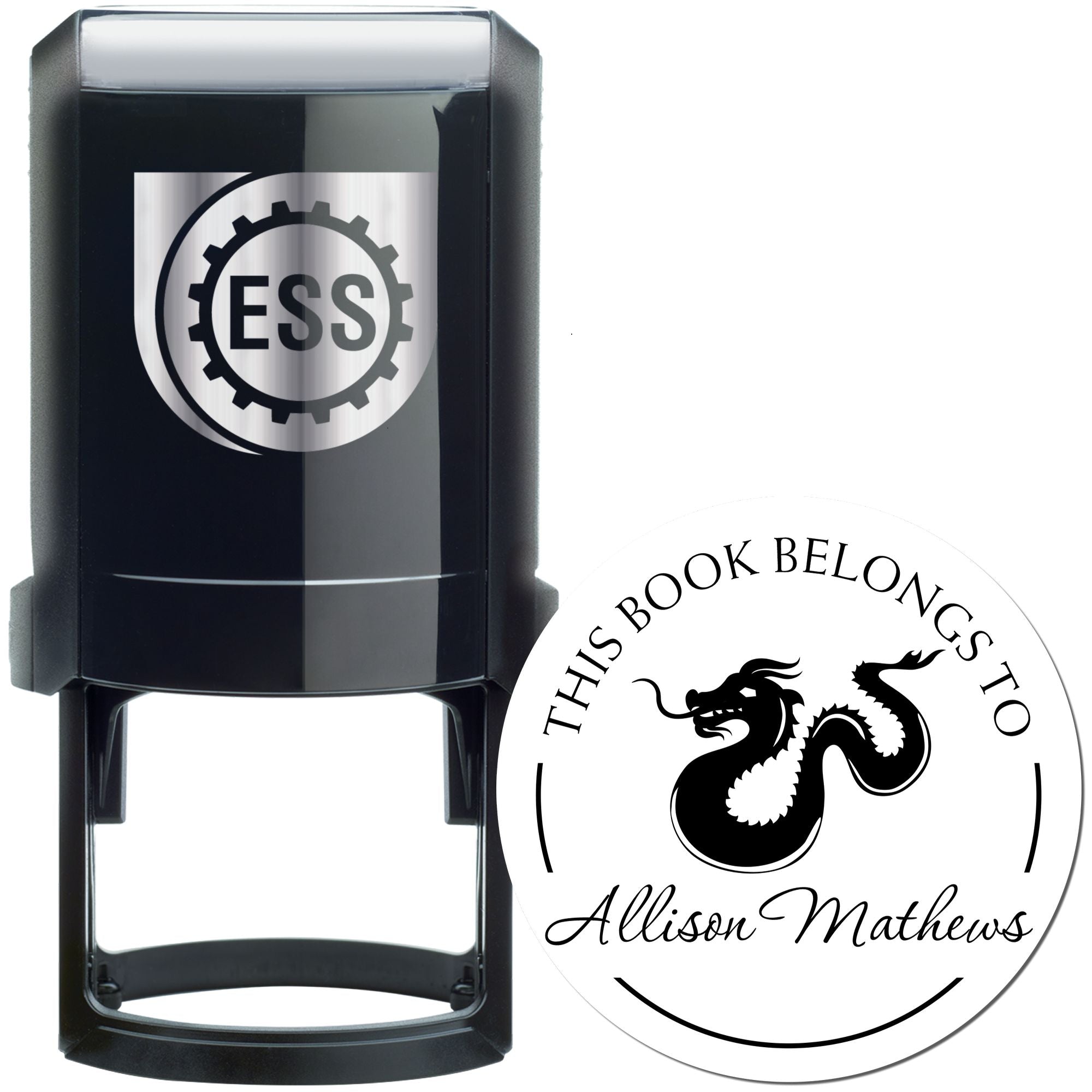 Self-Inking Majestic Dragon Custom Read It Stamper - Engineer Seal Stamps