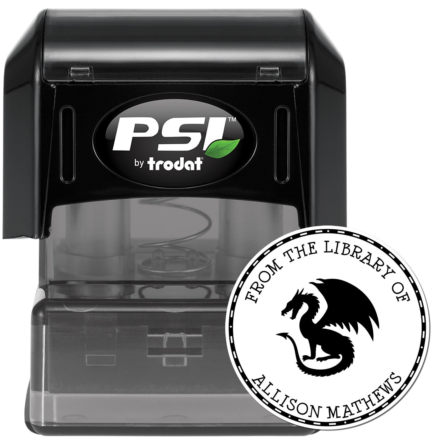 PSI Pre-Inked Fierce Dragon Custom Made Ownership Stamper - Engineer Seal Stamps