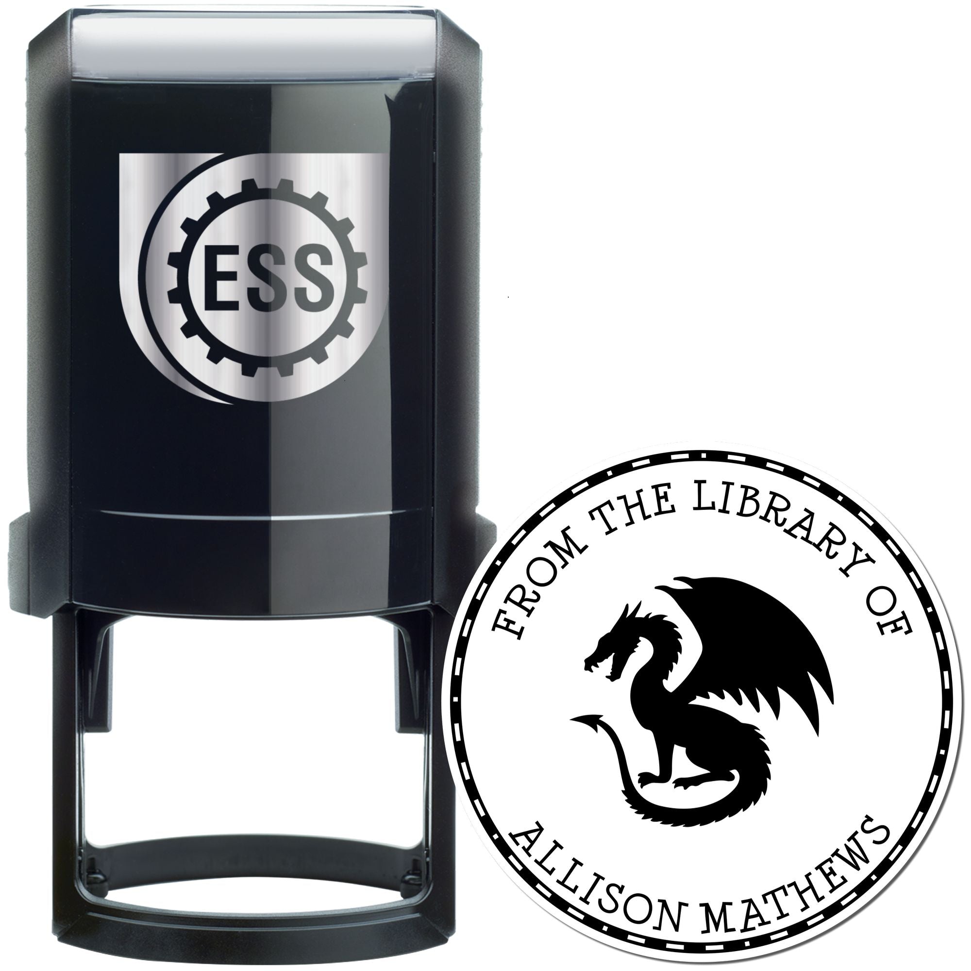 Self-Inking Fierce Dragon Custom Reader Stamper - Engineer Seal Stamps