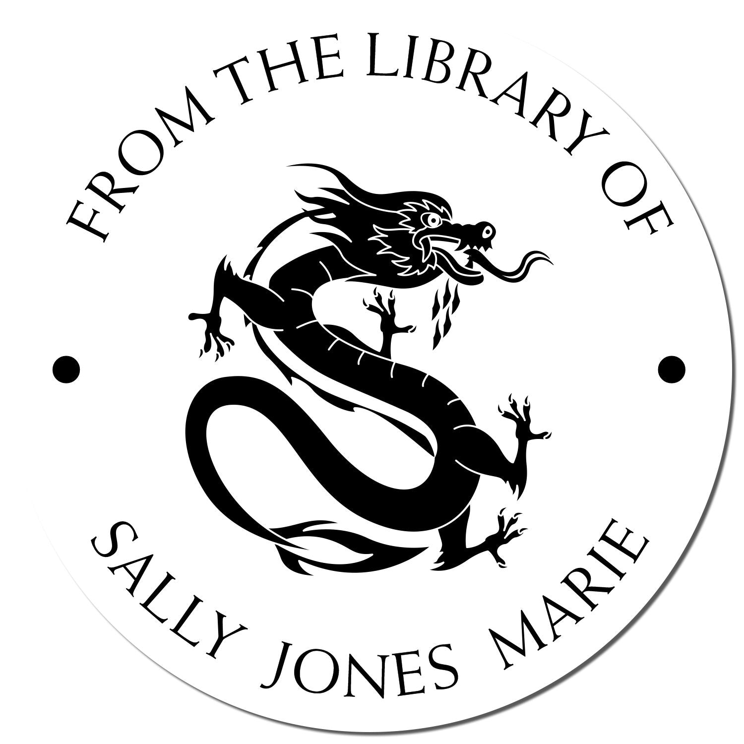 Pre-Inked Formidable Dragon Personalized Library Of Stamper - Engineer Seal Stamps