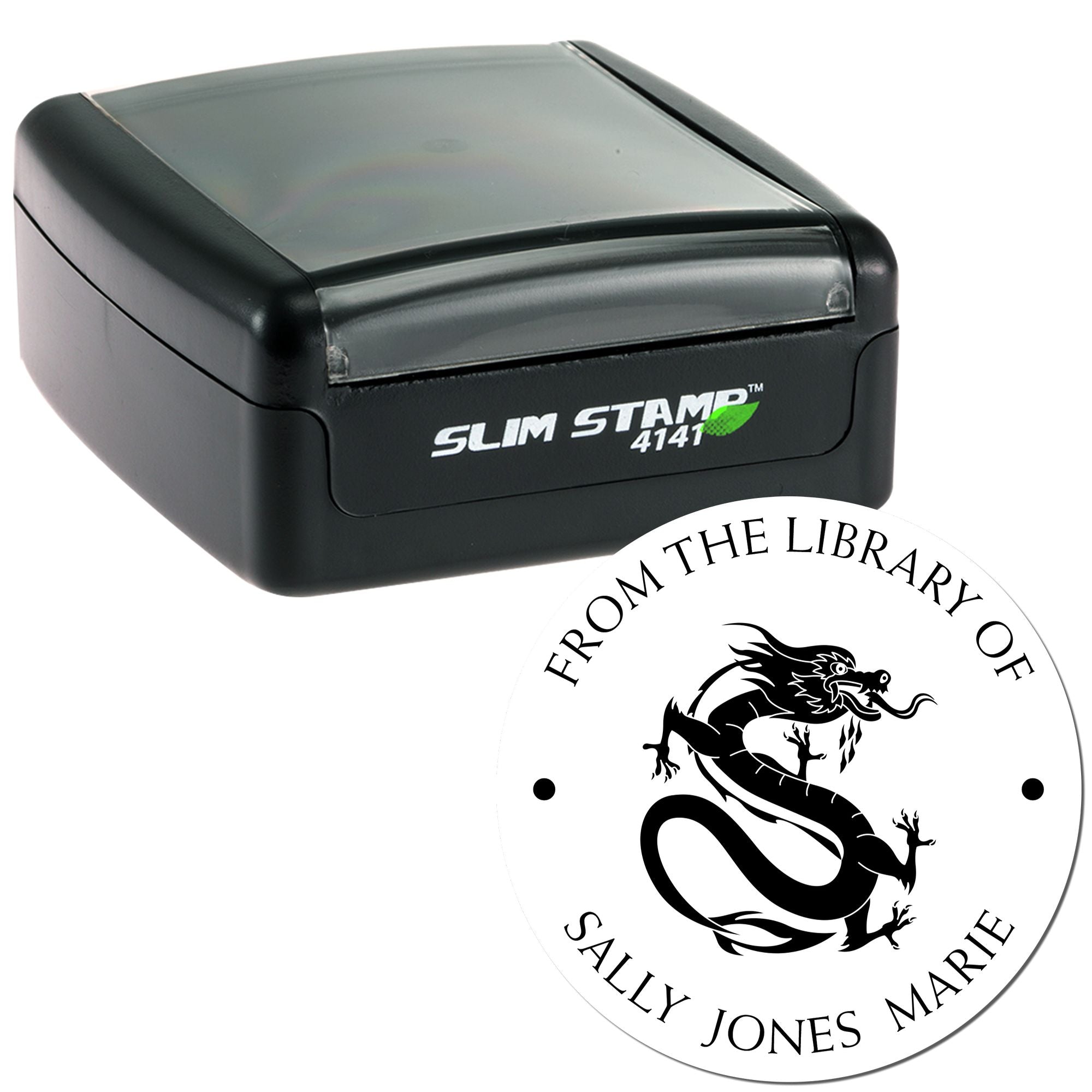 Pre-Inked Formidable Dragon Personalized Library Of Stamper - Engineer Seal Stamps