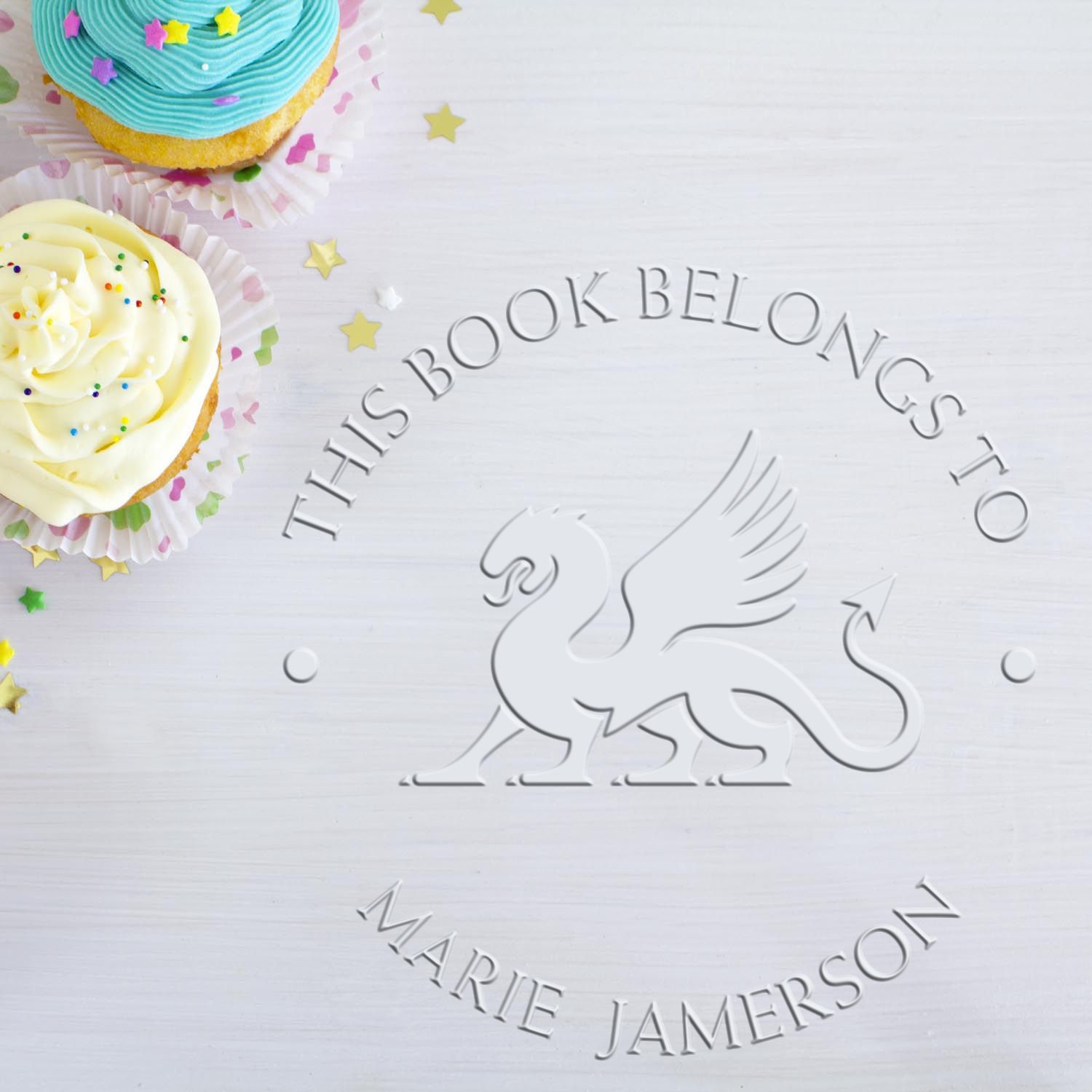 Hybrid Monstrous Dragon Personalized Book Property Paper Embosser - Engineer Seal Stamps