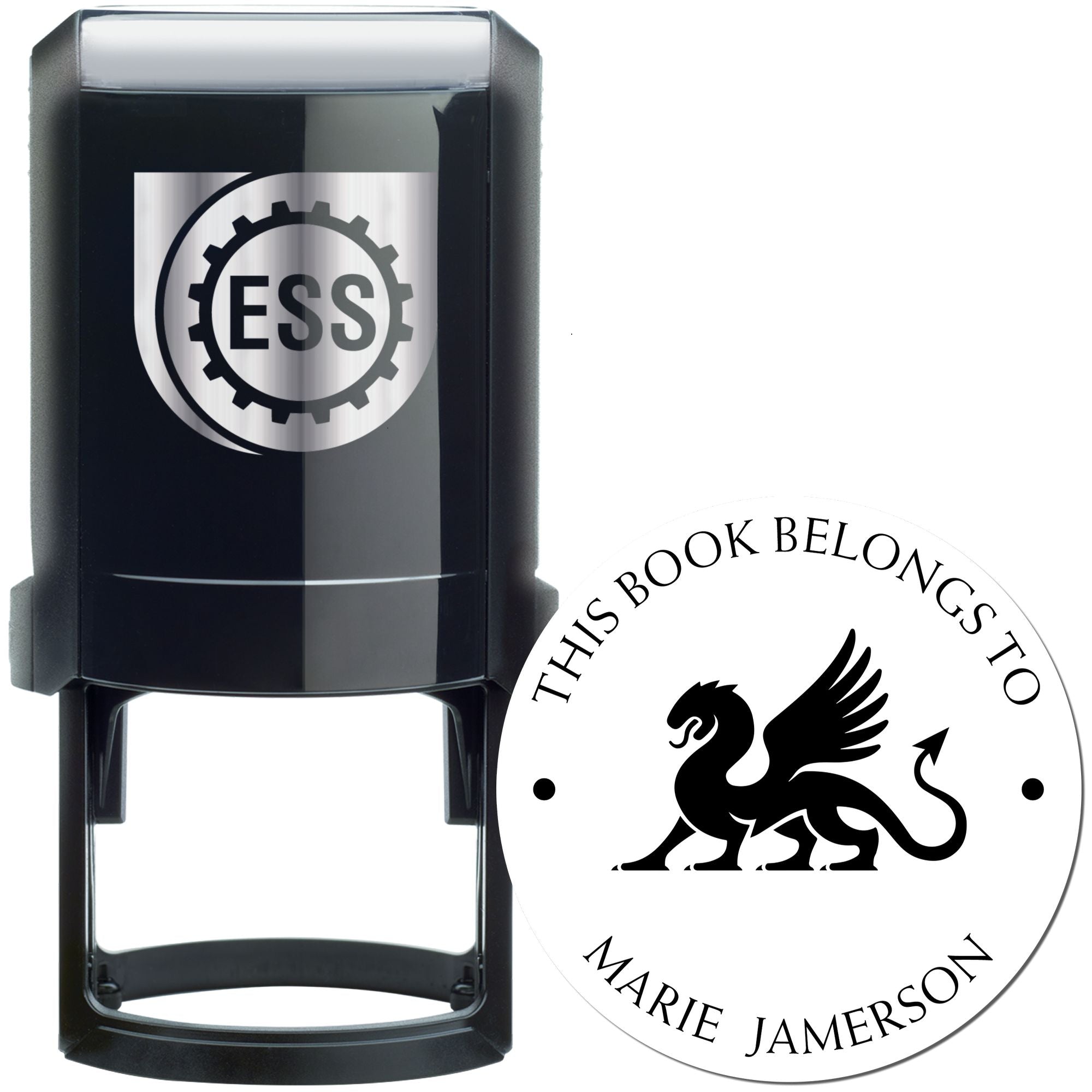 Self-Inking Monstrous Dragon Custom Made Belongs To Stamp - Engineer Seal Stamps