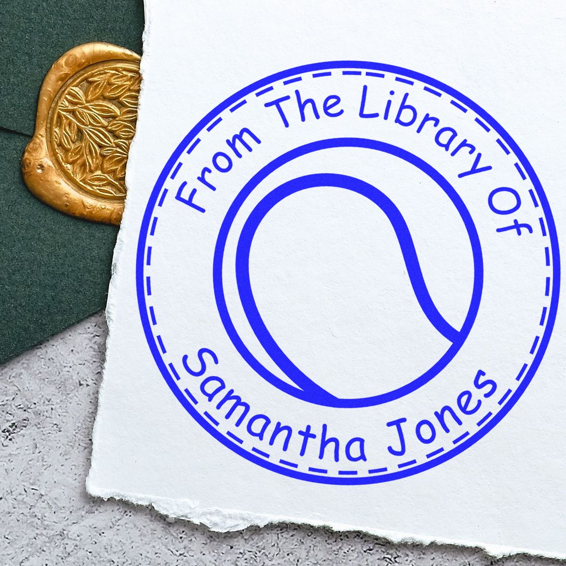 Pre-Inked Athletic Tennis Personalized Book Lover Stamp - Engineer Seal Stamps