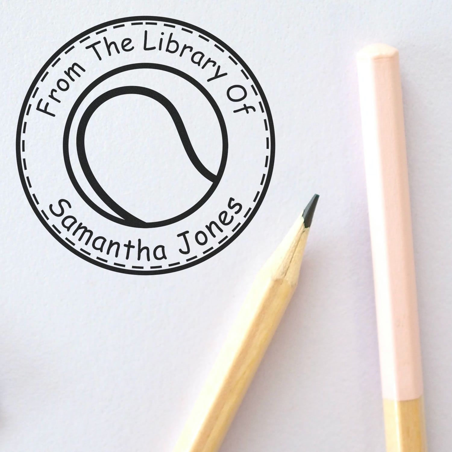 Pre-Inked Athletic Tennis Personalized Book Lover Stamp - Engineer Seal Stamps