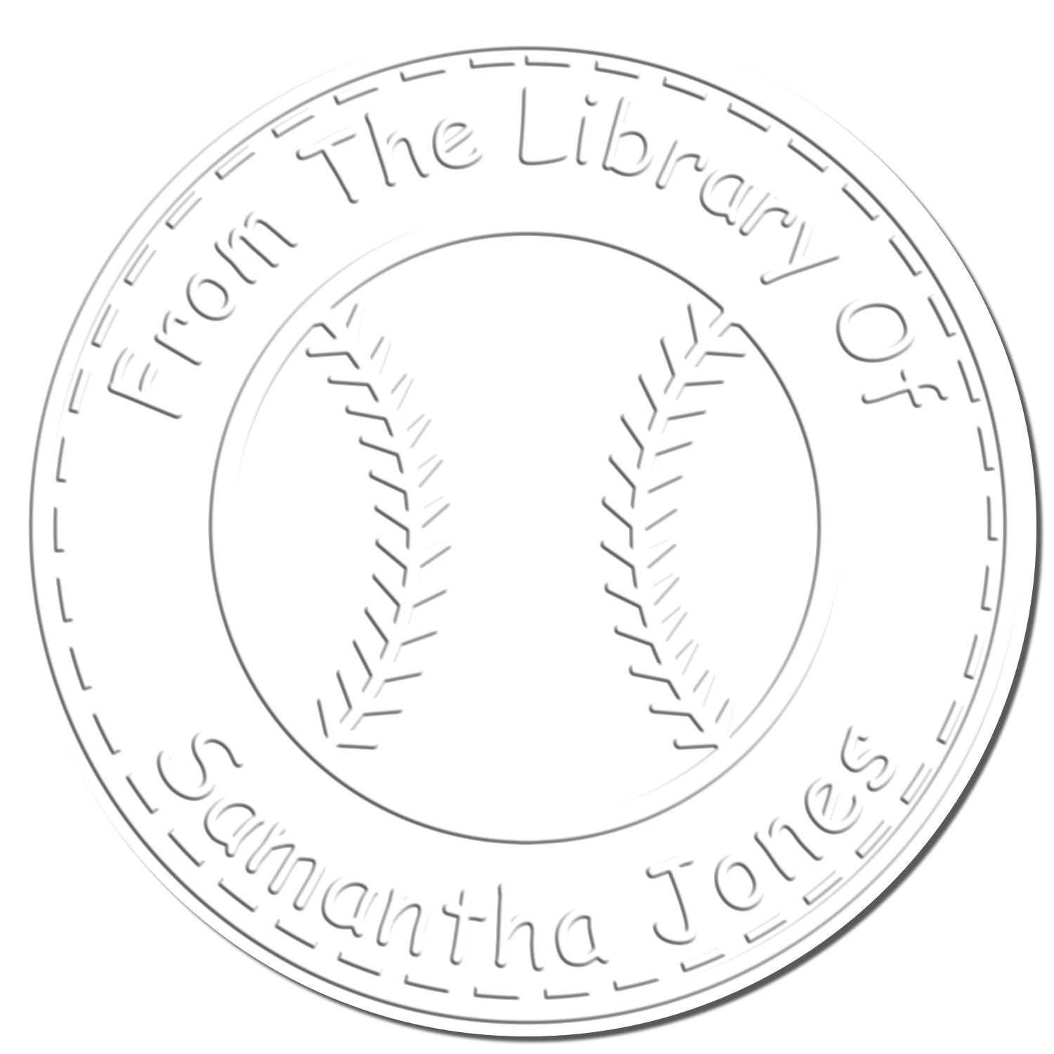 Soft Skillful Baseball Custom Made Bibliophile Embosser - Engineer Seal Stamps