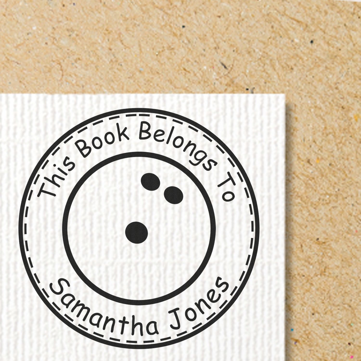 Wood Handle Thrilling Bowling Custom Book Ownership Stamp
