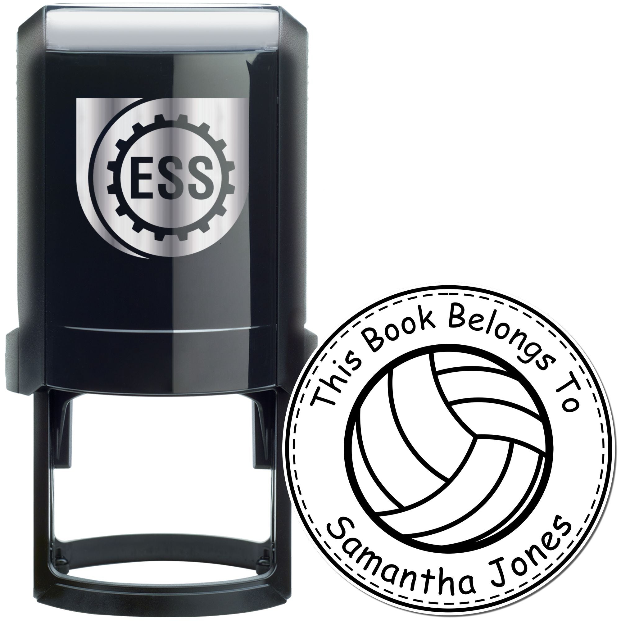 Self-Inking Fast-paced Volleyball Custom Made Bibliophile Stamper - Engineer Seal Stamps