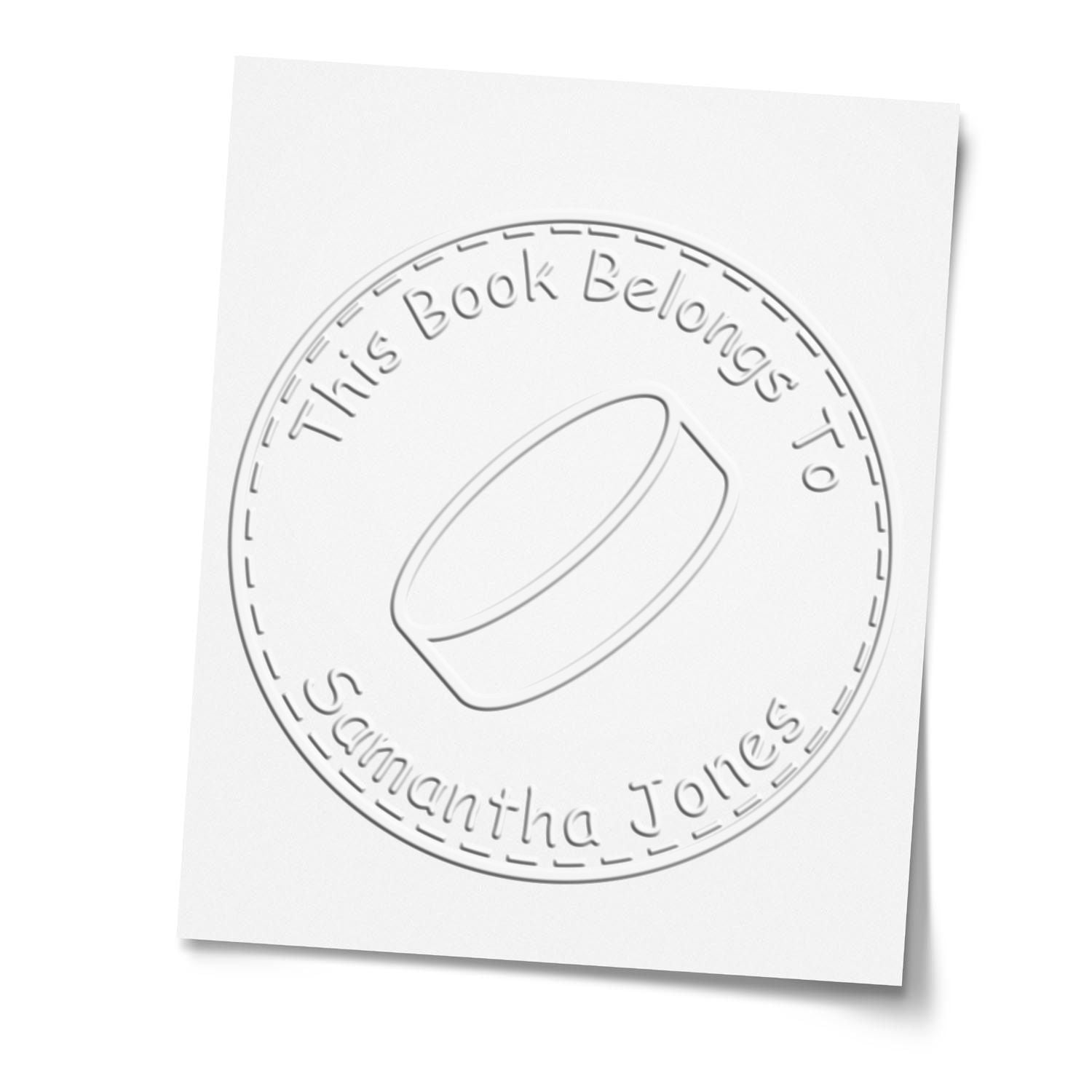 Hybrid Physical Hockey Custom Made Book Library Embossed Stamp - Engineer Seal Stamps