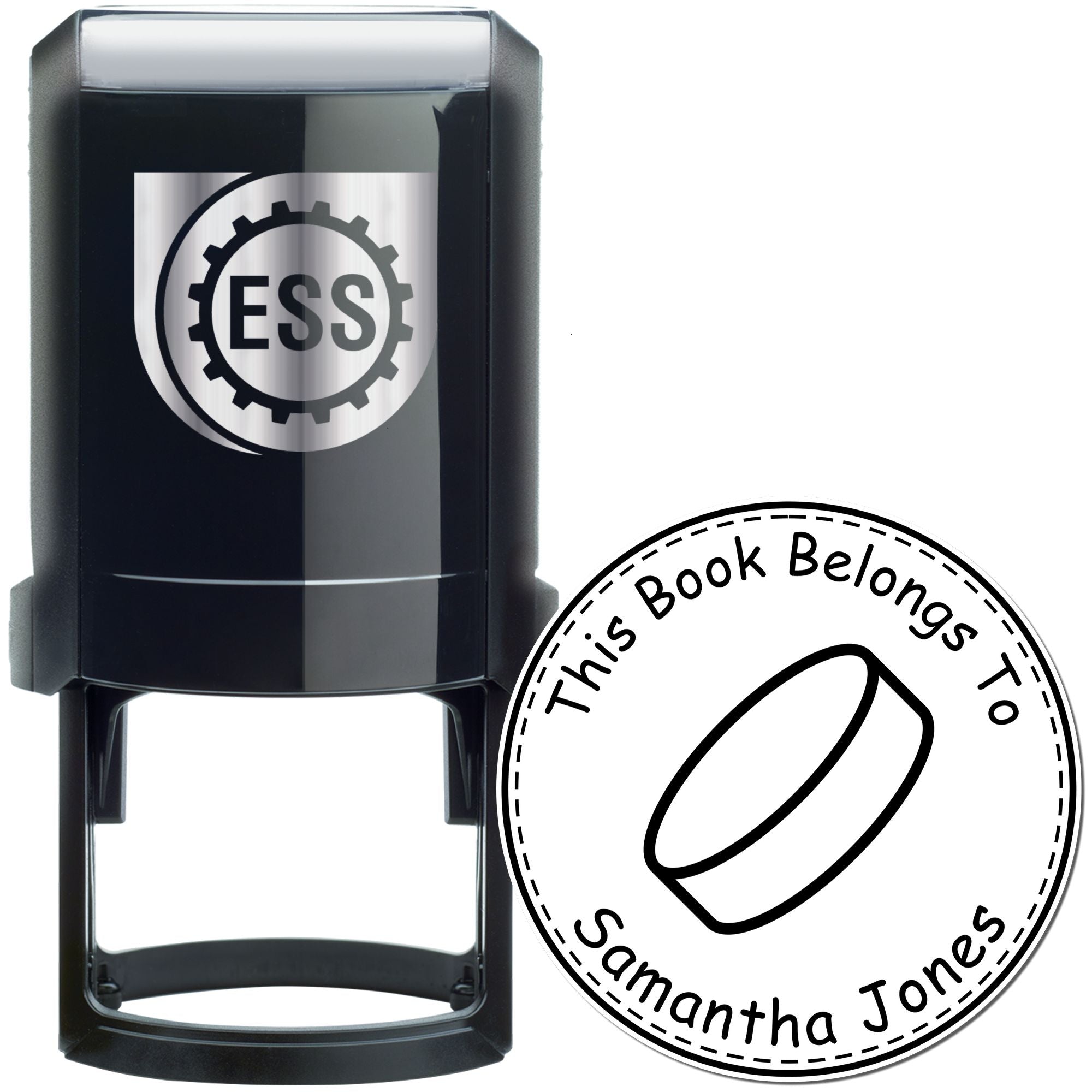 Self-Inking Physical Hockey Custom Made Book Stamper - Engineer Seal Stamps
