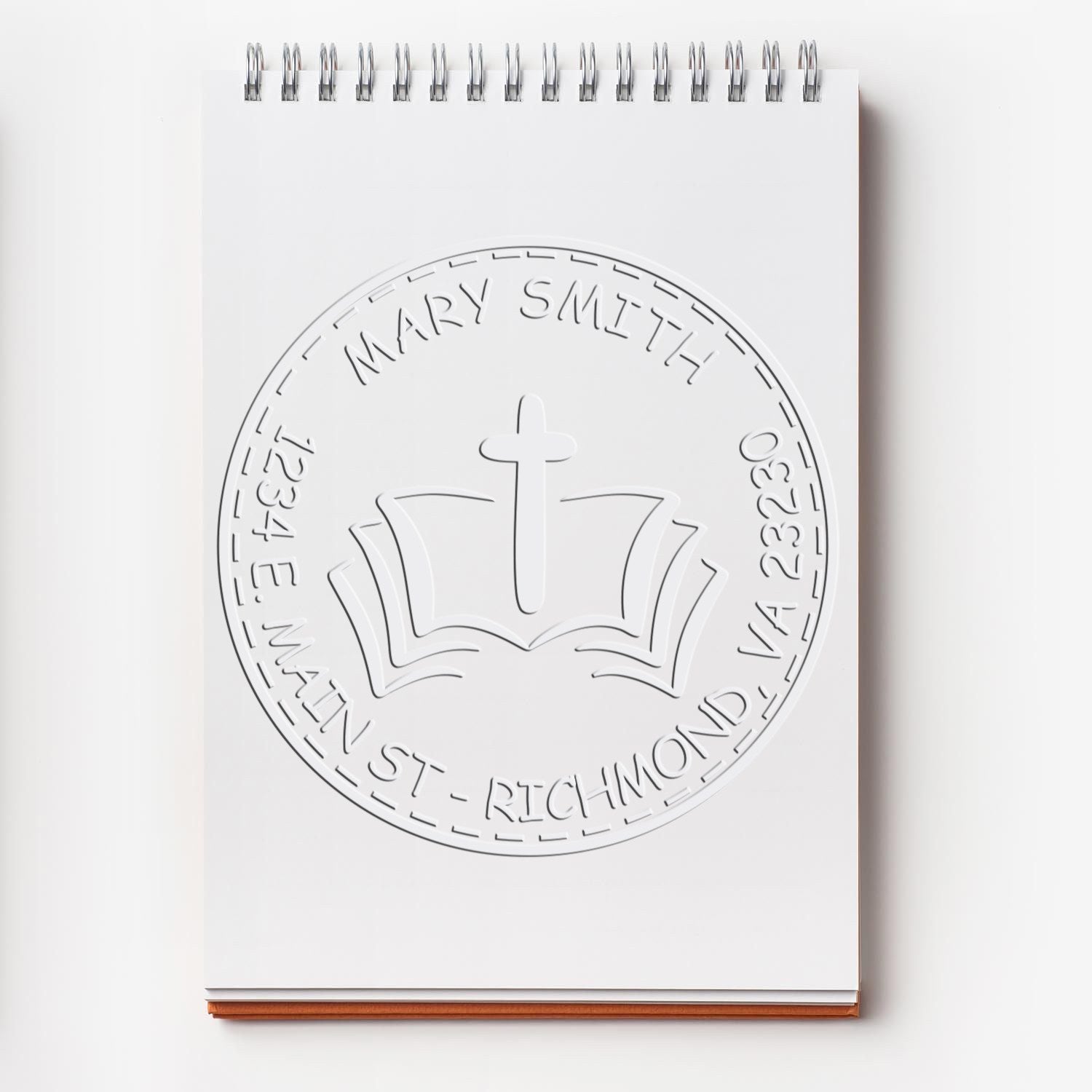 Hybrid Inspiring Faith Custom Name And Address Embosser - Engineer Seal Stamps