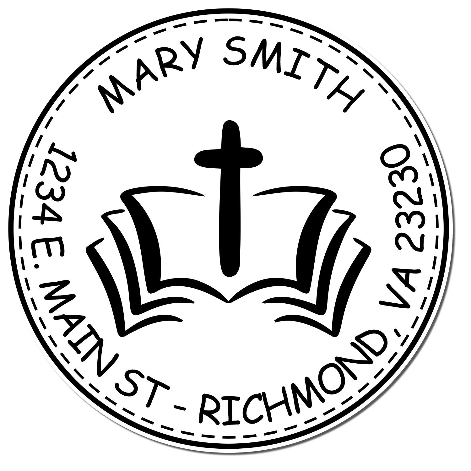 PSI Pre-Inked Inspiring Faith Address Stamp - Engineer Seal Stamps