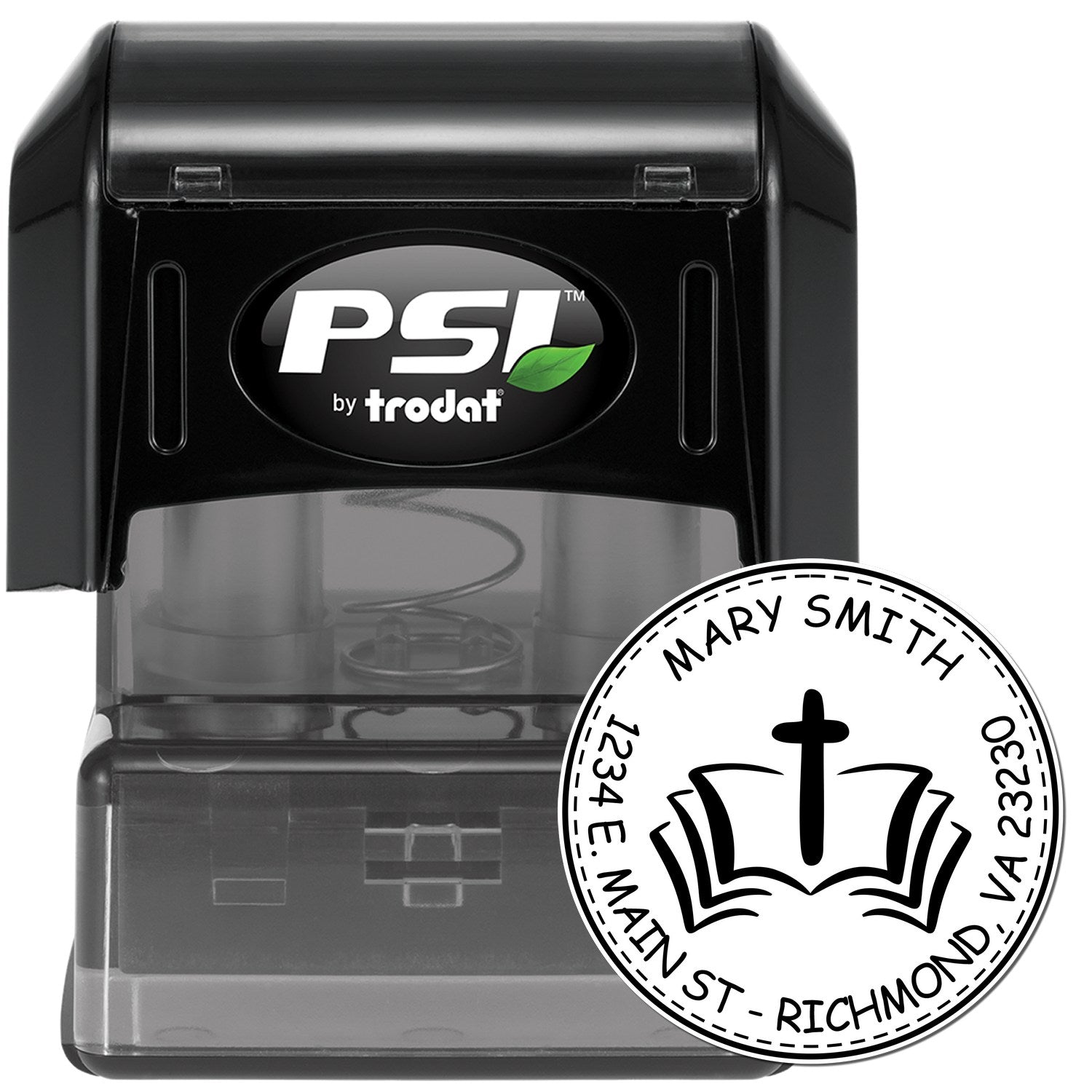 PSI Pre-Inked Inspiring Faith Address Stamp - Engineer Seal Stamps