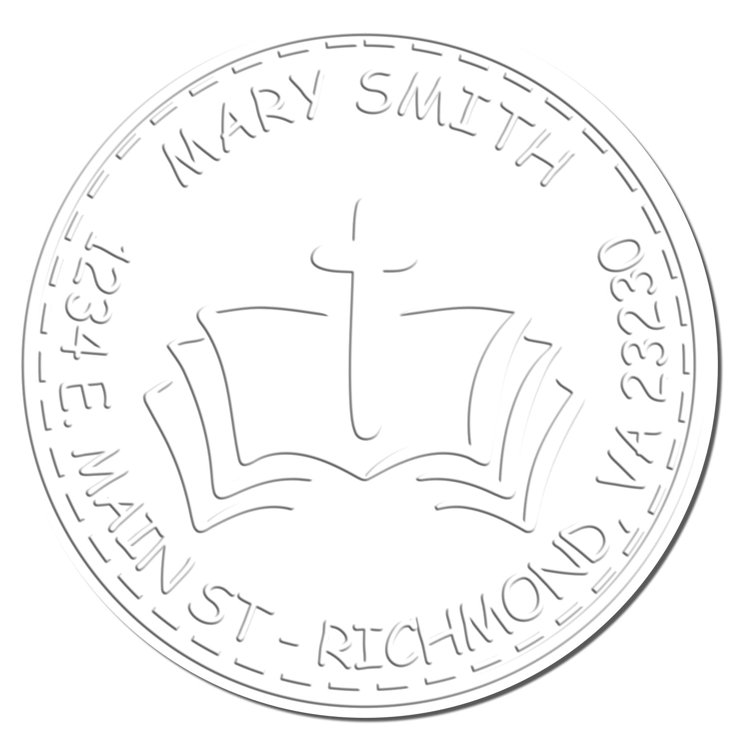 Soft Reverential Cross Home Paper Embosser - Engineer Seal Stamps