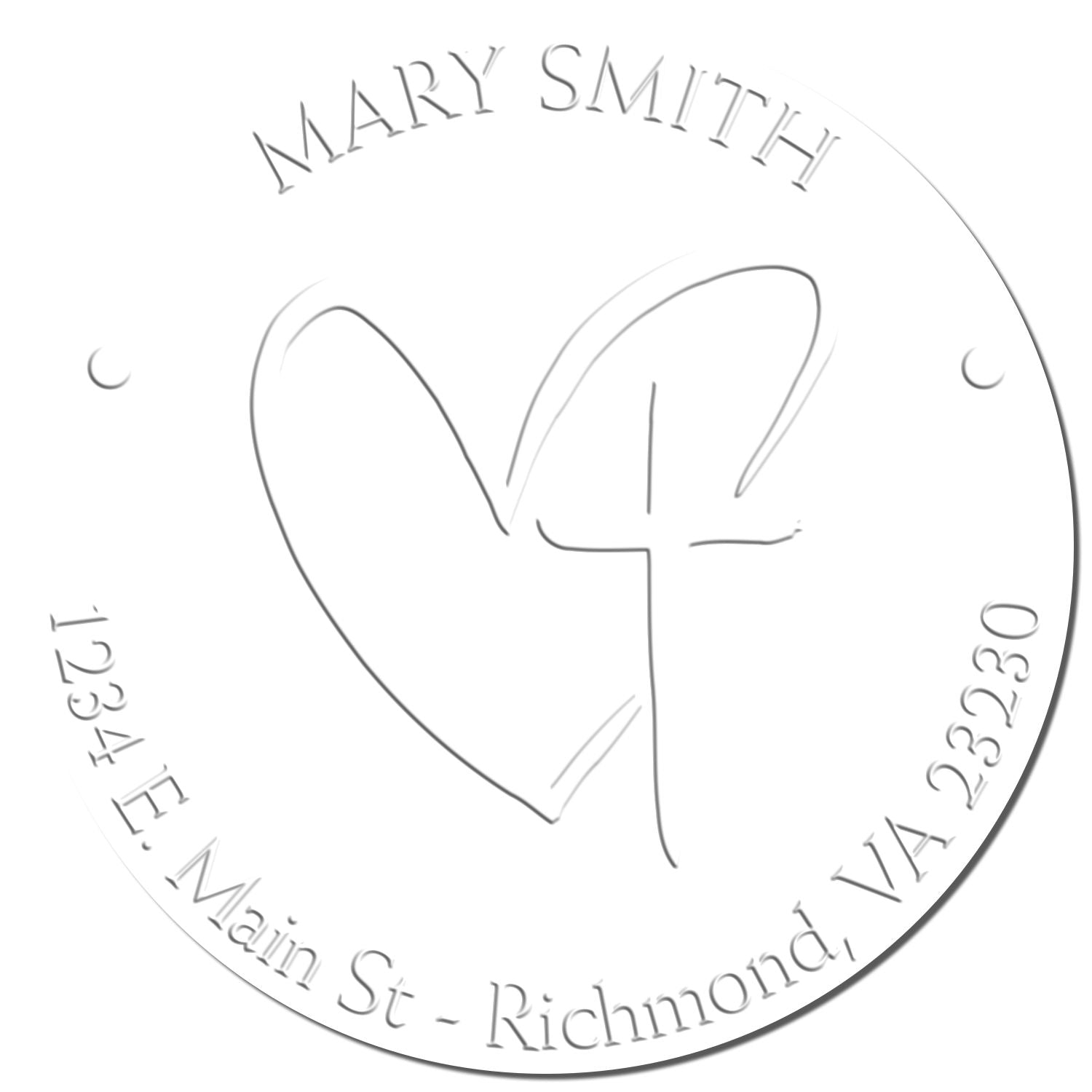 Hybrid Adorned Cross Custom Name And Address Embossing Stamp - Engineer Seal Stamps