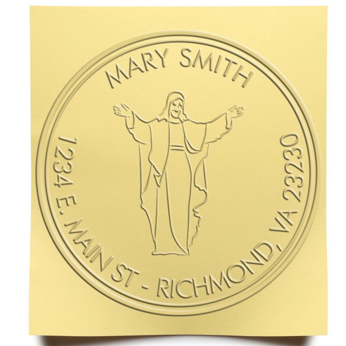 Hybrid Loving Jesus Custom Return Address Embossed Stamp - Engineer Seal Stamps