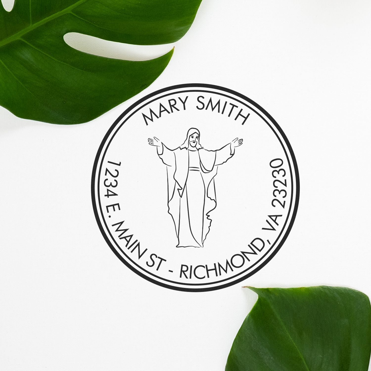 PSI Pre-Inked Loving Jesus Home Address Stamp - Engineer Seal Stamps