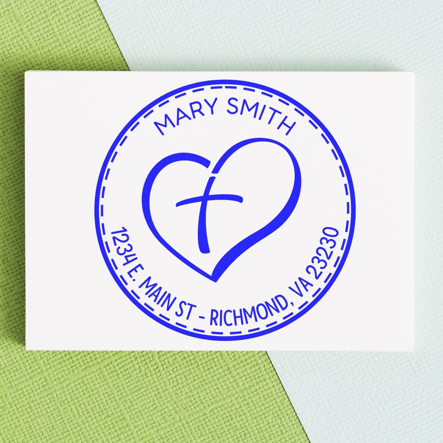 PSI Pre-Inked Pious Heart Return Address Stamp - Engineer Seal Stamps