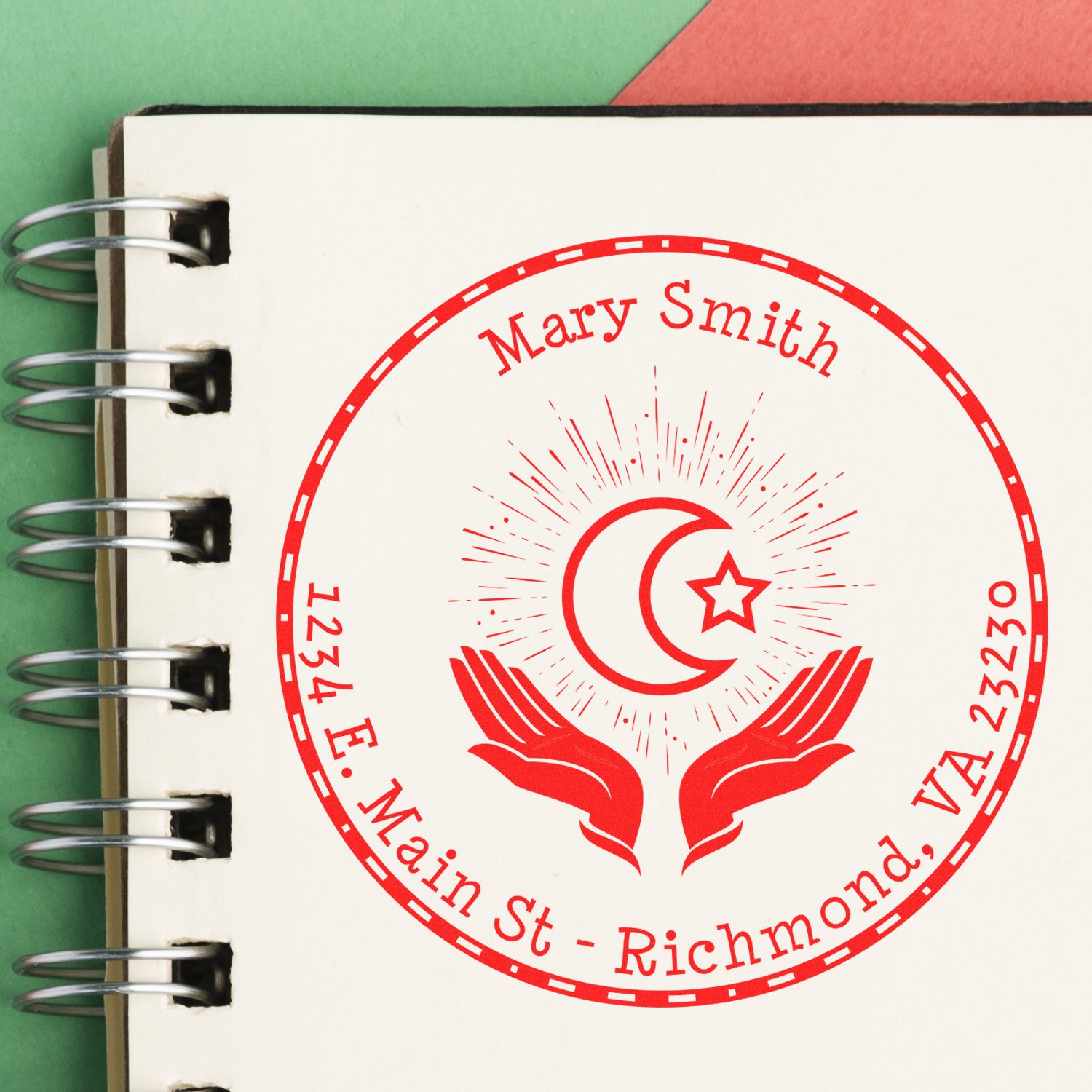 Portable Pre-Inked Evening Prayers Customized Name And Address Stamp - Engineer Seal Stamps