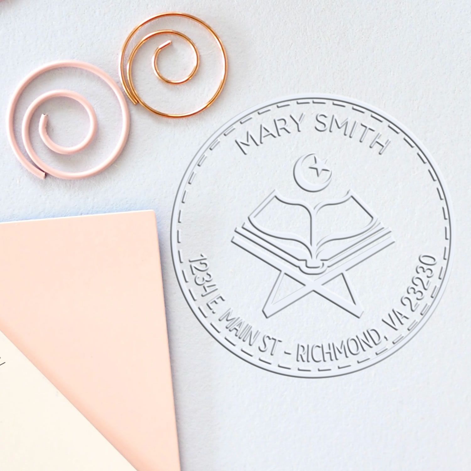 Desk Beautiful Words Envelope Embossed Stamp - Engineer Seal Stamps