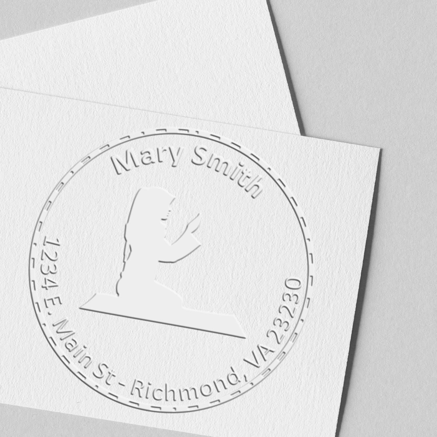 Soft Morning Prayers Personalized Return Address Embossed Stamp