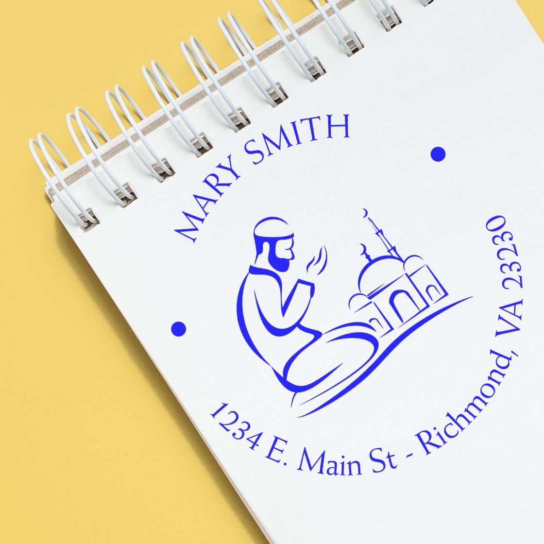 Portable Pre-Inked Meditative Prayers Name And Address Stamp - Engineer Seal Stamps