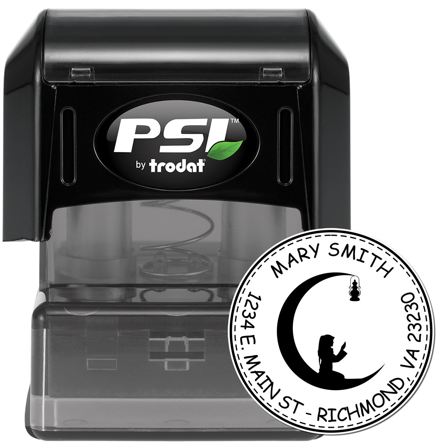 PSI Pre-Inked Crescent Prayers Name And Address Stamp - Engineer Seal Stamps