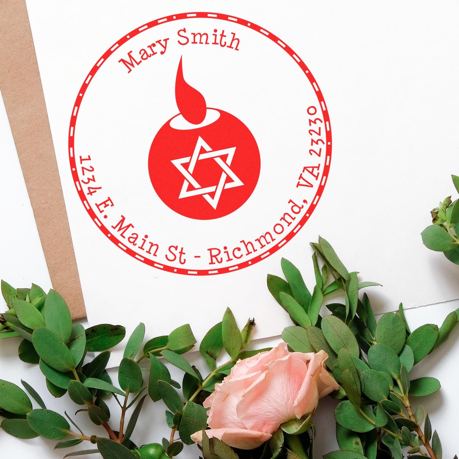 Portable Pre-Inked Fantastic Oil Lamp Handcrafted Address Stamper - Engineer Seal Stamps