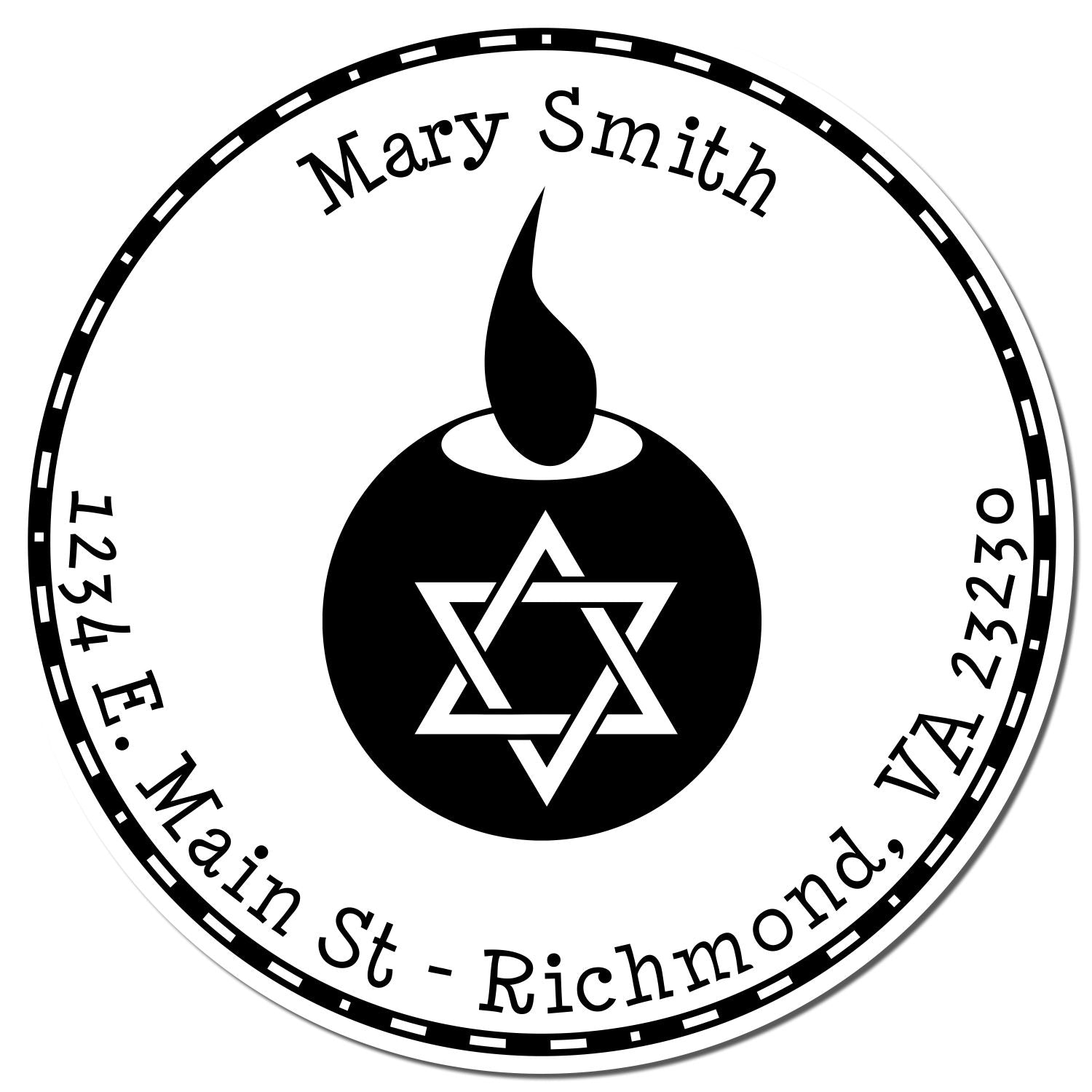 Self-Inking Fantastic Oil Lamp Custom Home Address Stamper - Engineer Seal Stamps