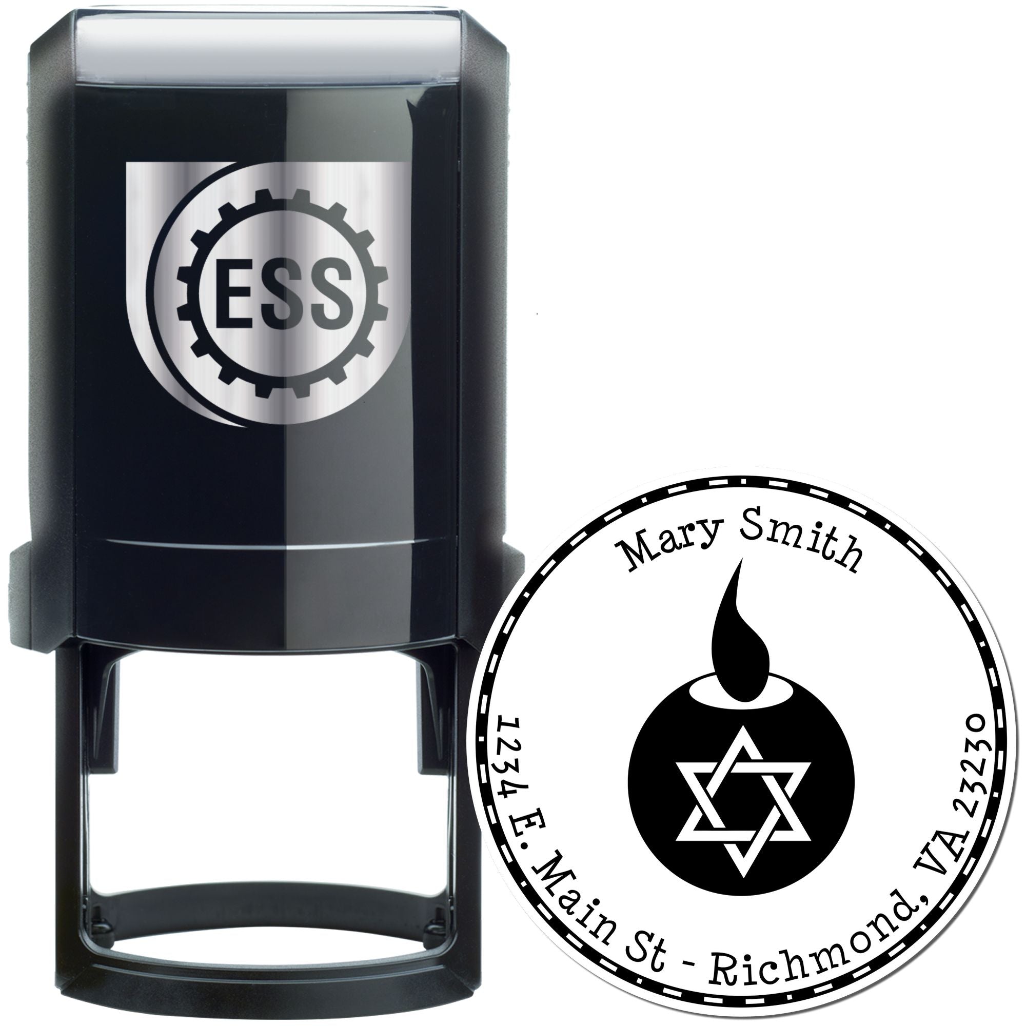 Self-Inking Fantastic Oil Lamp Custom Home Address Stamper - Engineer Seal Stamps