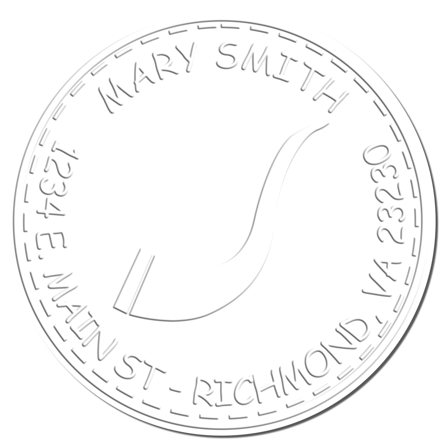 Soft Noble Shofar Custom Address Embossing Stamp - Engineer Seal Stamps