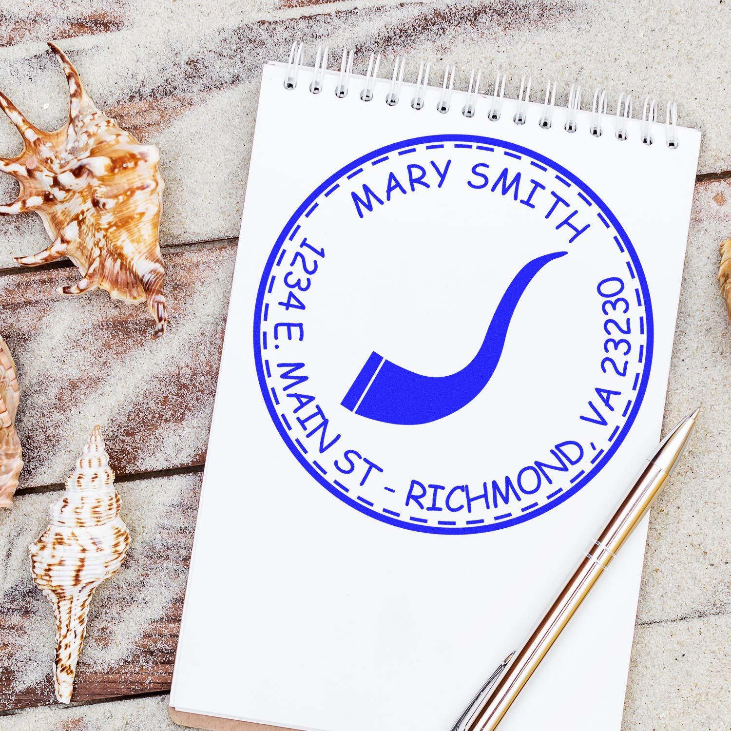 Self-Inking Noble Shofar Custom New Home Stamp - Engineer Seal Stamps