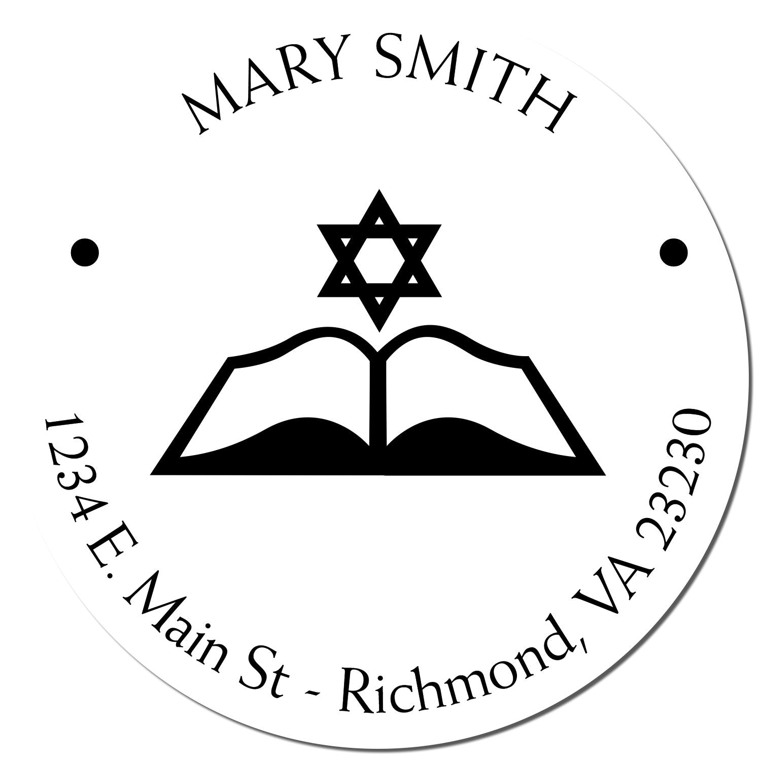 PSI Pre-Inked Spiritual Words Personalized Return Address Stamp - Engineer Seal Stamps