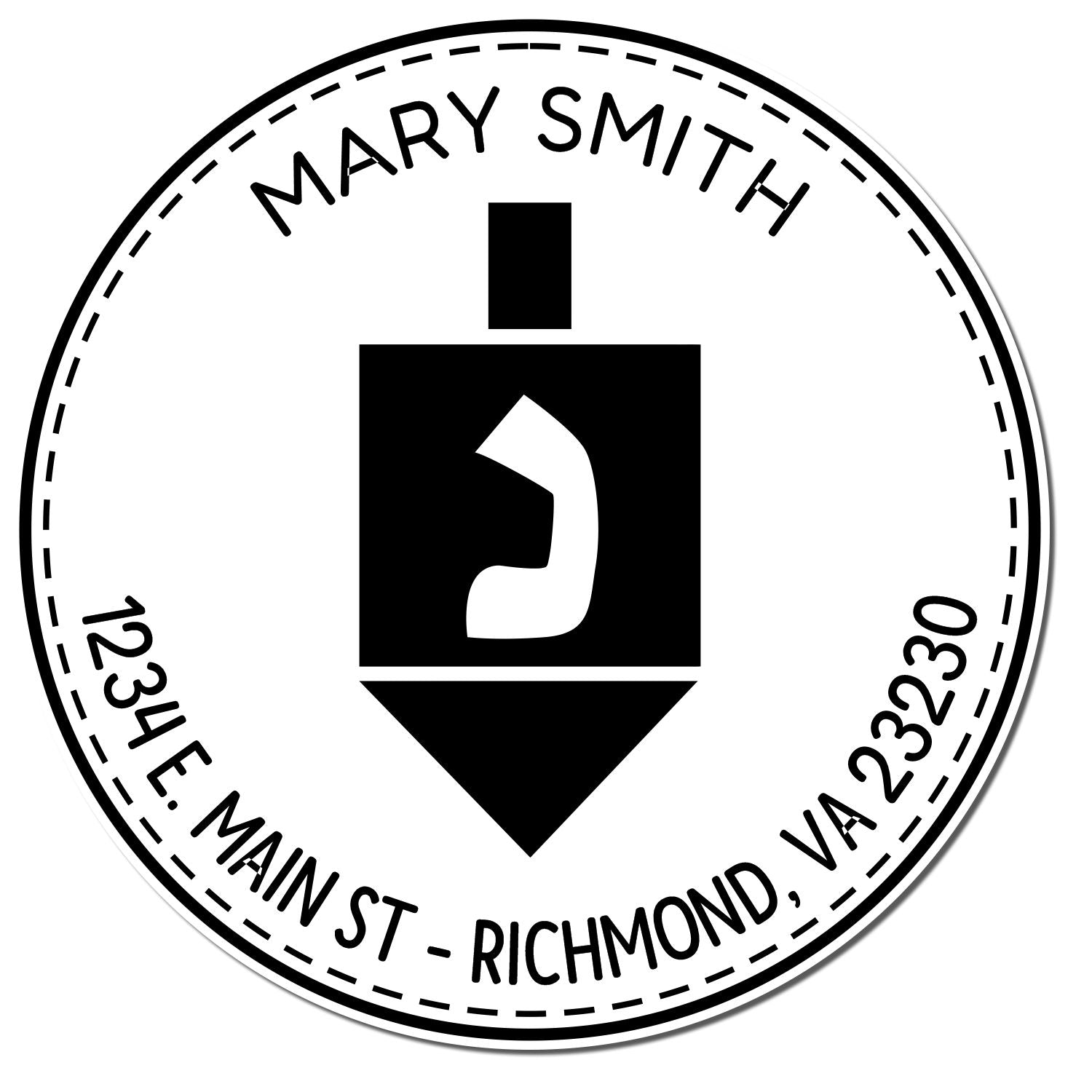 Portable Pre-Inked Divine Dreidel Handcrafted Envelope Stamp - Engineer Seal Stamps