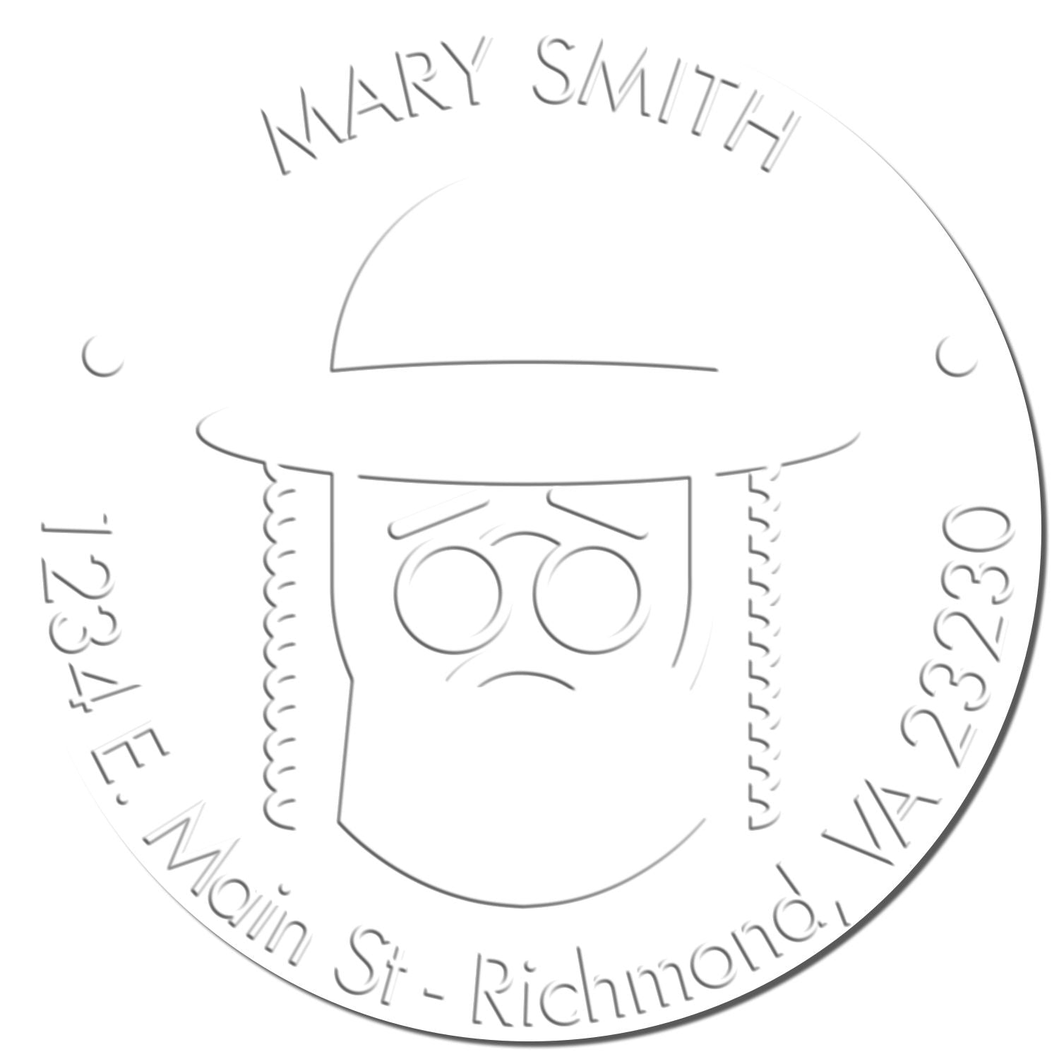 Soft Revered Rabbi Custom Home Embosser - Engineer Seal Stamps