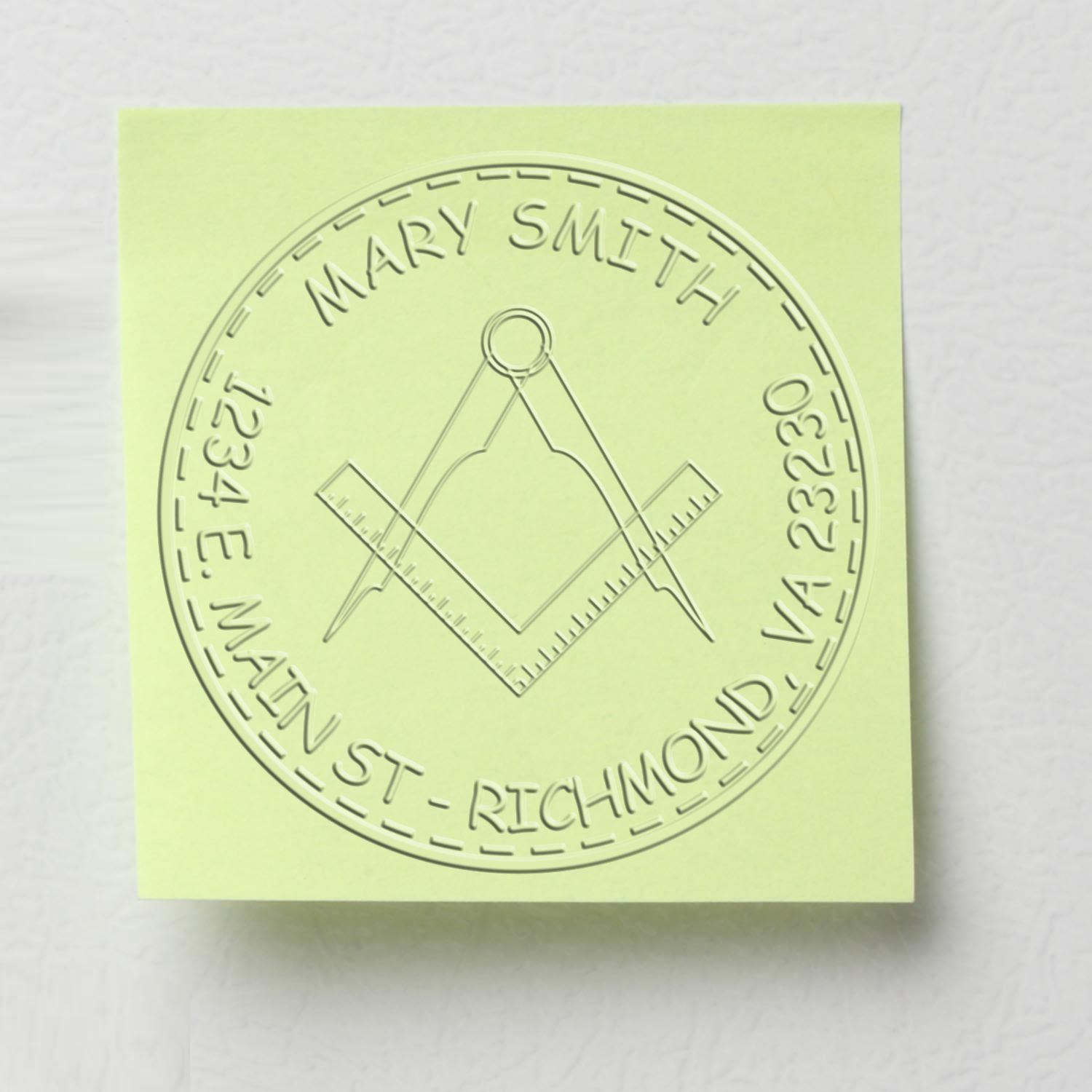 Hybrid Symbolic Masons Personalized Mailing Seal Press - Engineer Seal Stamps