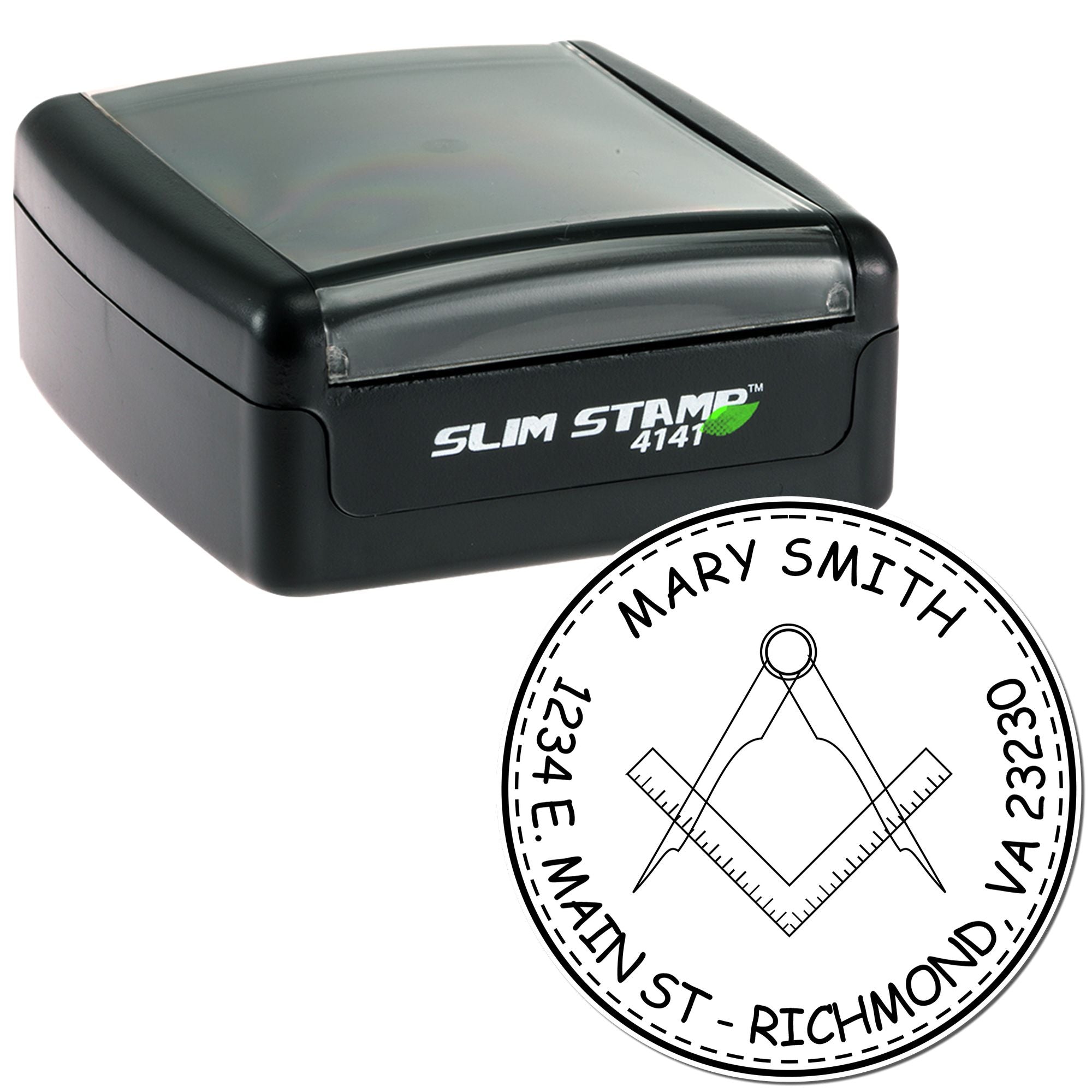 Portable Pre-Inked Symbolic Masons Custom Made Return Address Stamper - Engineer Seal Stamps