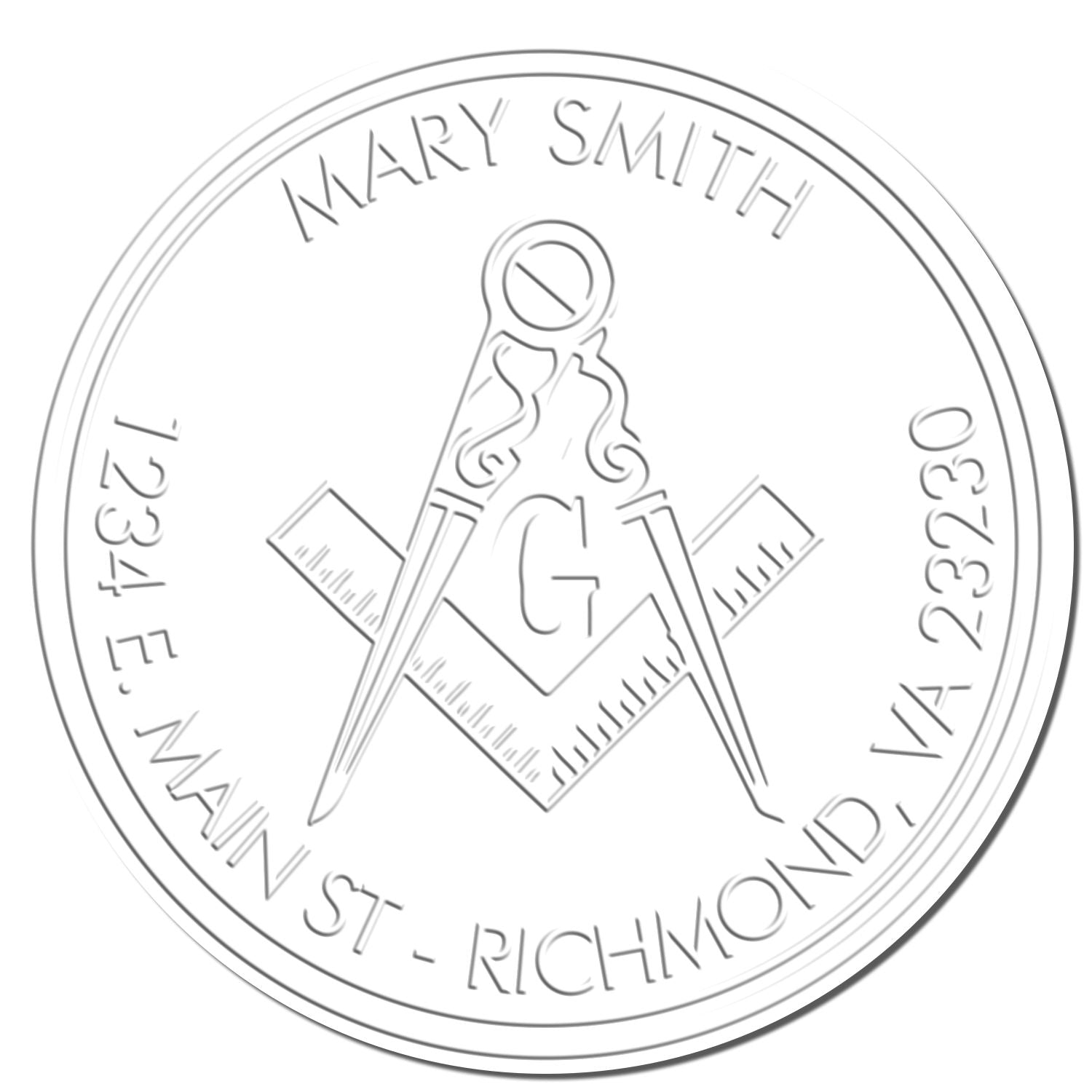 Soft Majestic Masons Personalized Mail Embossing Seal - Engineer Seal Stamps