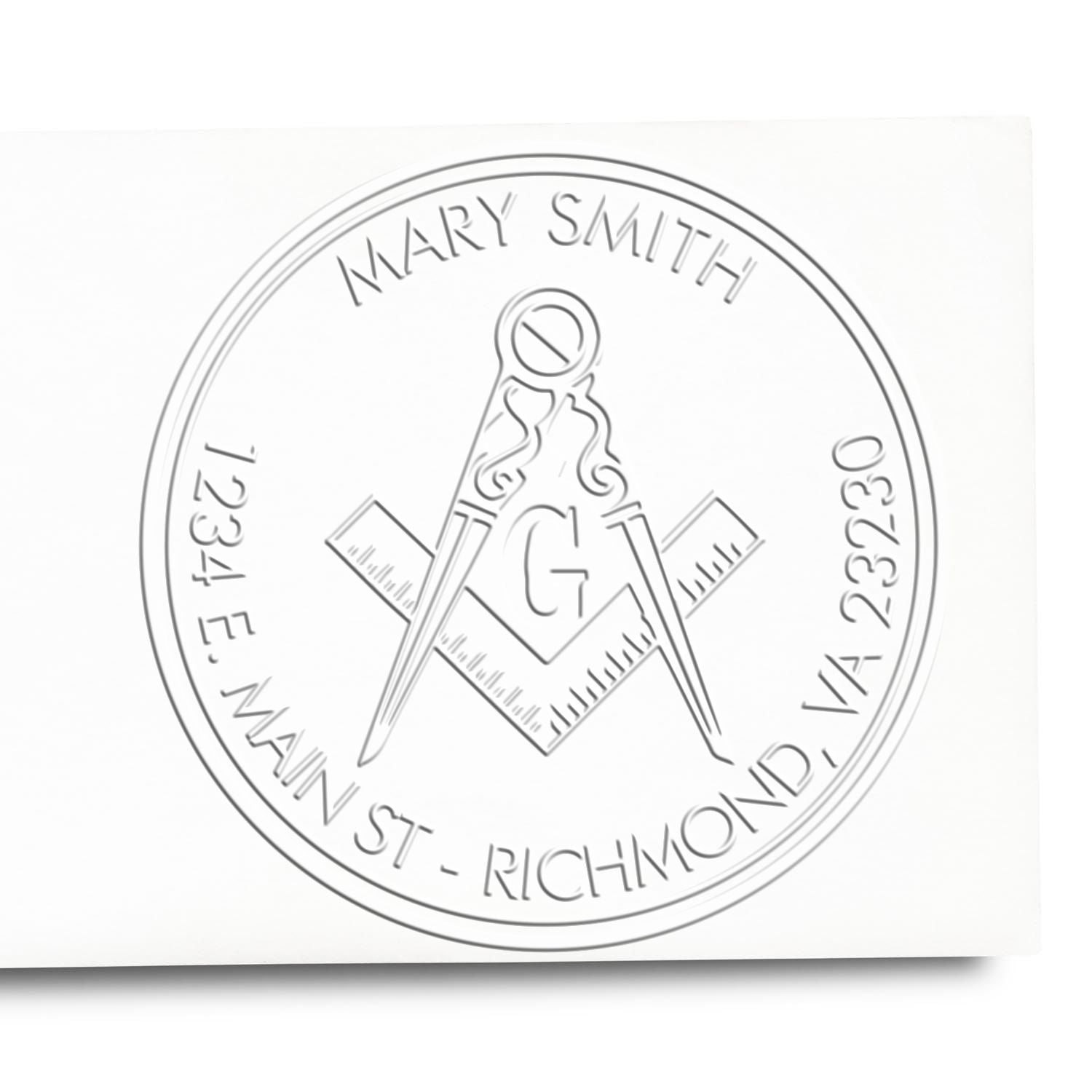 Hybrid Majestic Masons Personalized Address Embossed Stamp - Engineer Seal Stamps