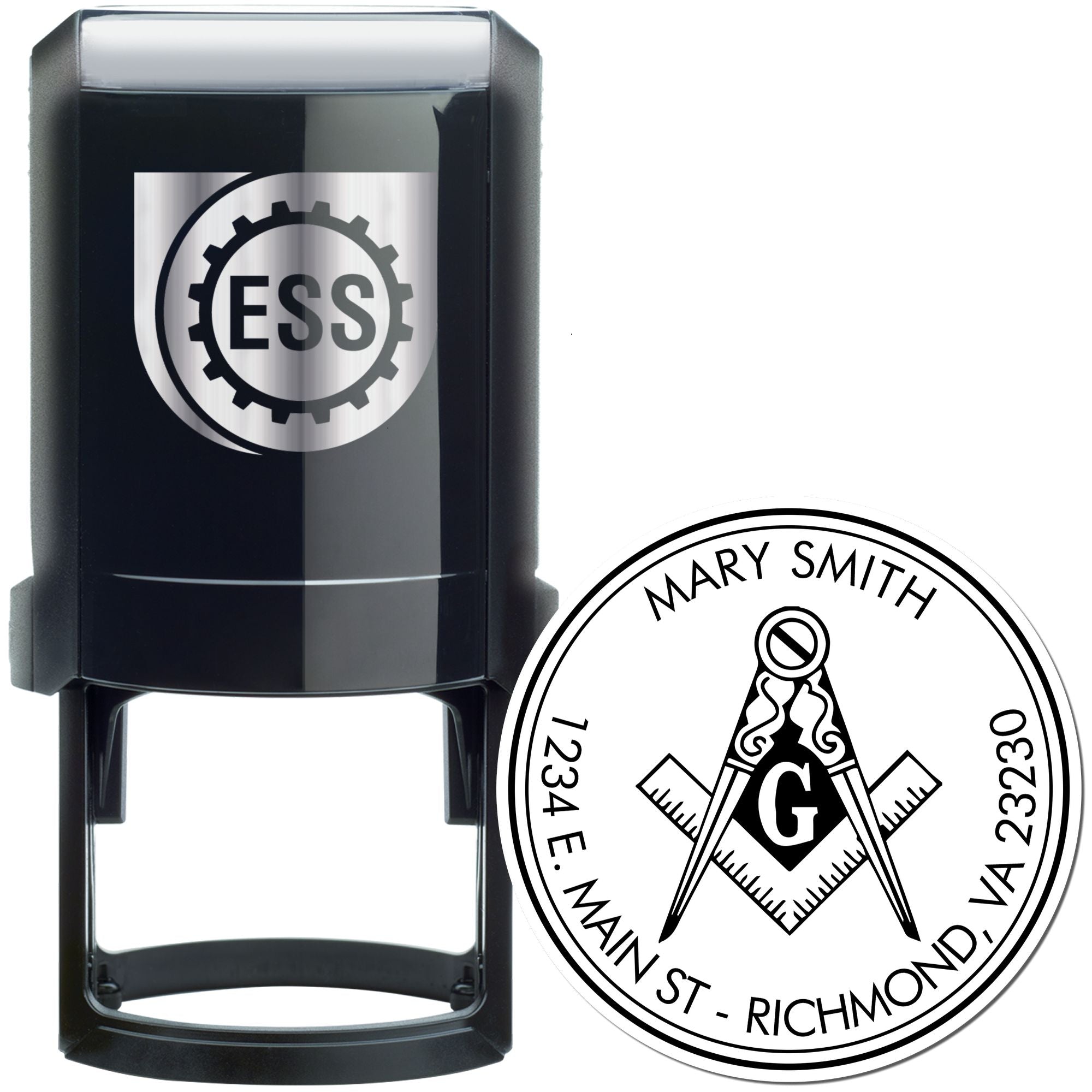 Self-Inking Majestic Masons Custom Return Address Stamp - Engineer Seal Stamps
