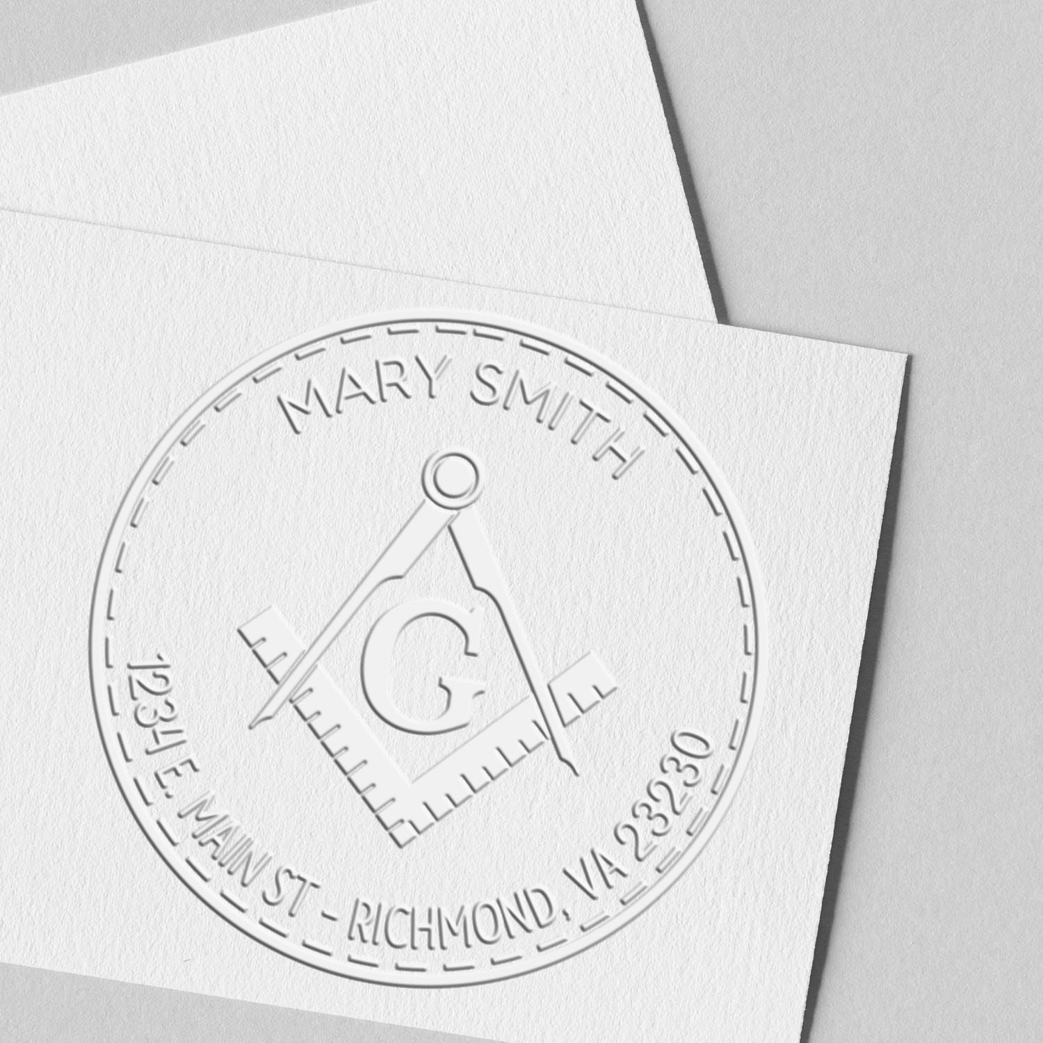 Soft Cryptic Masons Personalized Mail Embossing Stamp