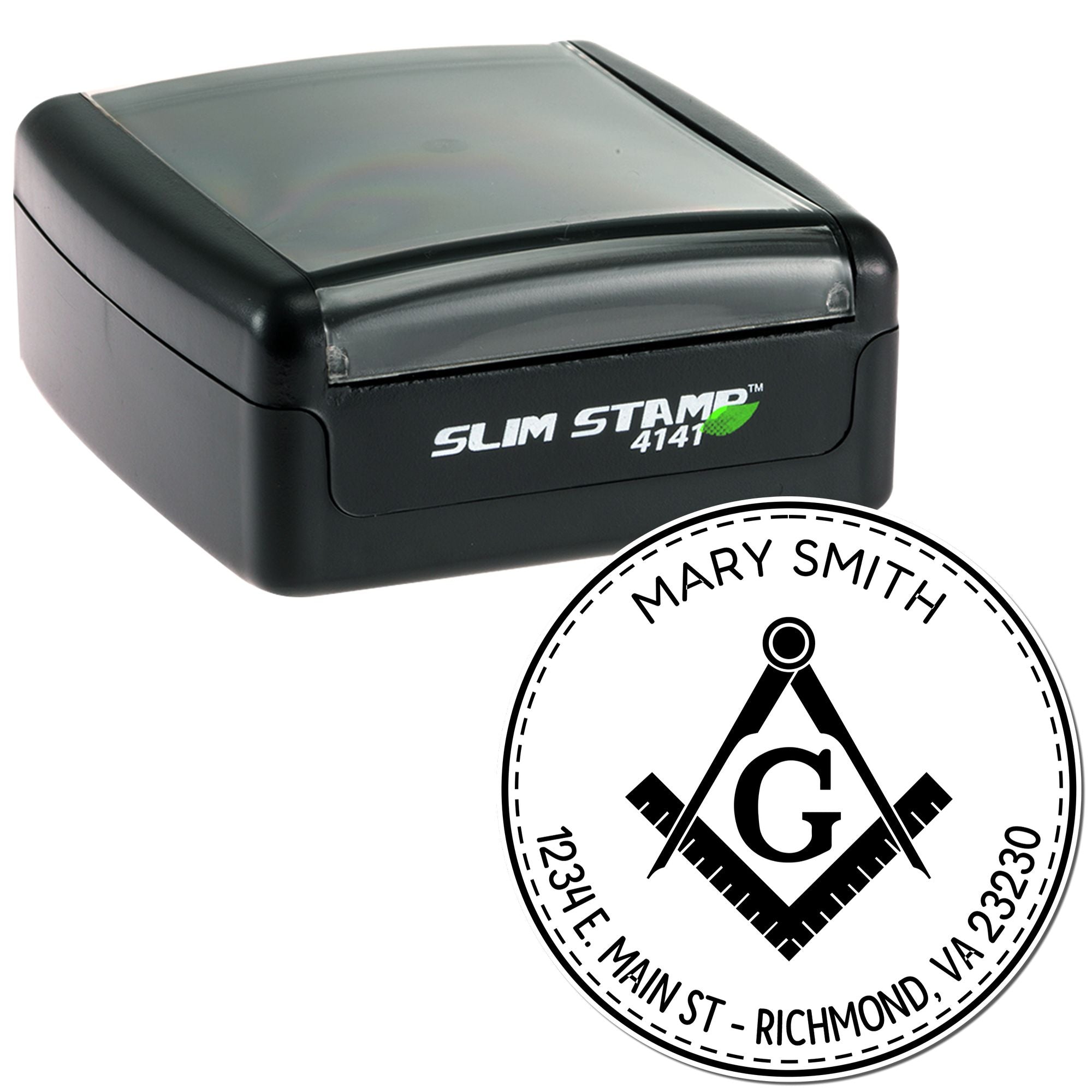 Portable Pre-Inked Cryptic Masons Custom Made Home Address Stamper - Engineer Seal Stamps